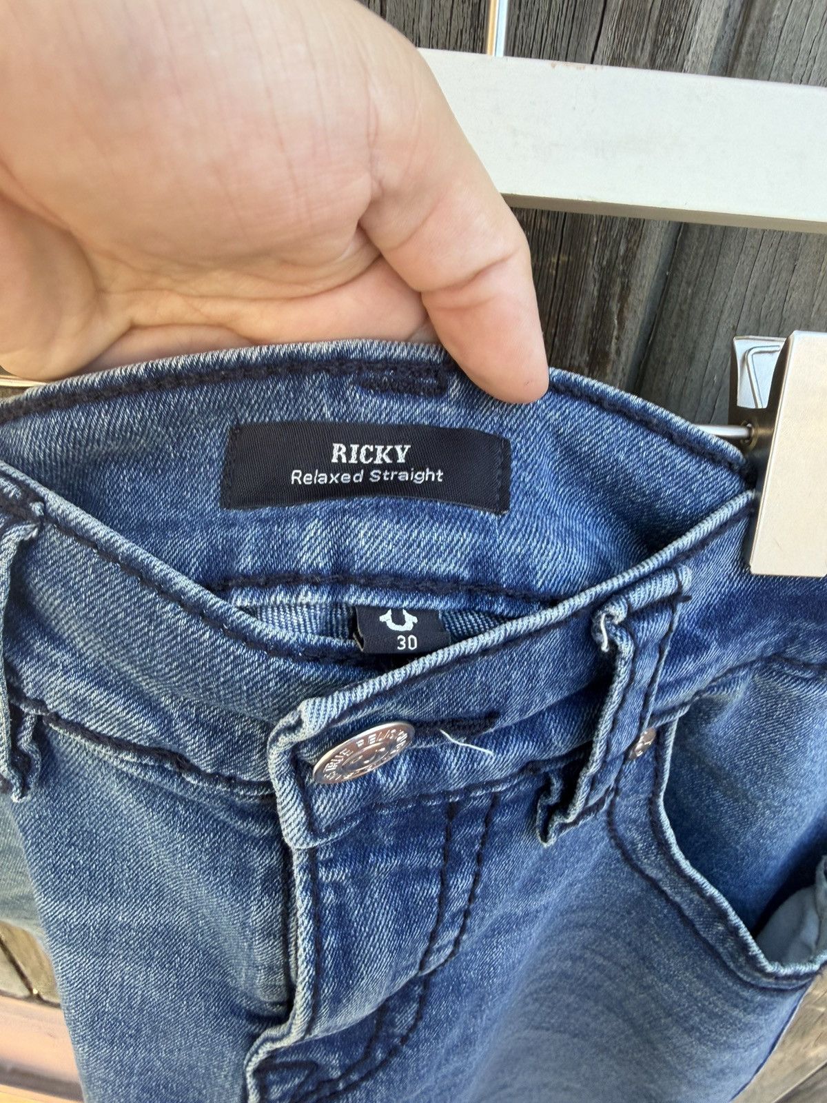 True Religion True Religion Ricky Relaxed Straight Jeans Size US 30 / EU 46 - 3 Thumbnail