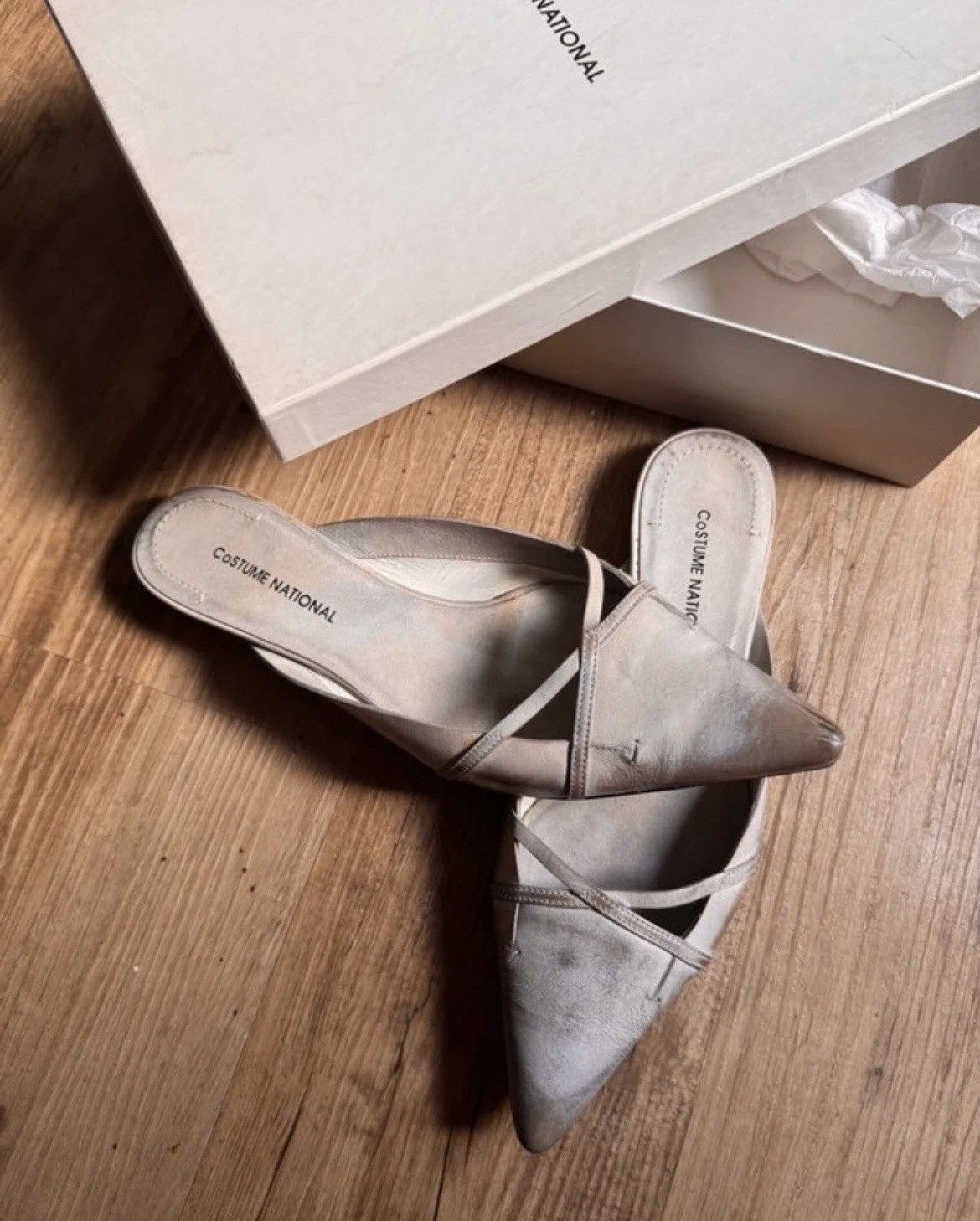 Costume National Costume National Suede Pointed Mules Avantgarde Size US 6.5 / IT 36.5 - 2 Thumbnail