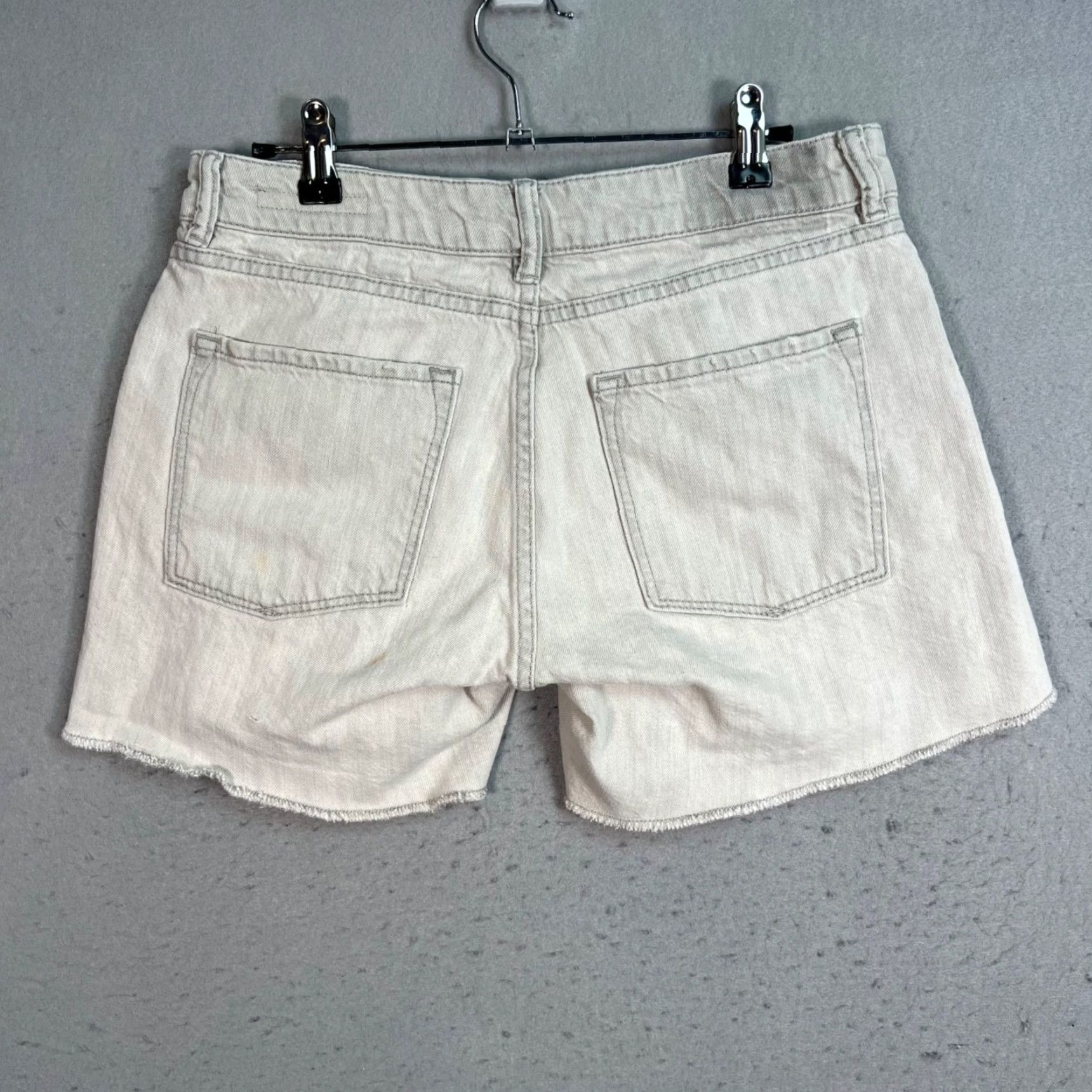 Allsaints VINTAGE AllSaints Womens Denim Shorts Casual Cut-Off Size 29 Light Grey Summer Spring Size 29" - 2 Thumbnail