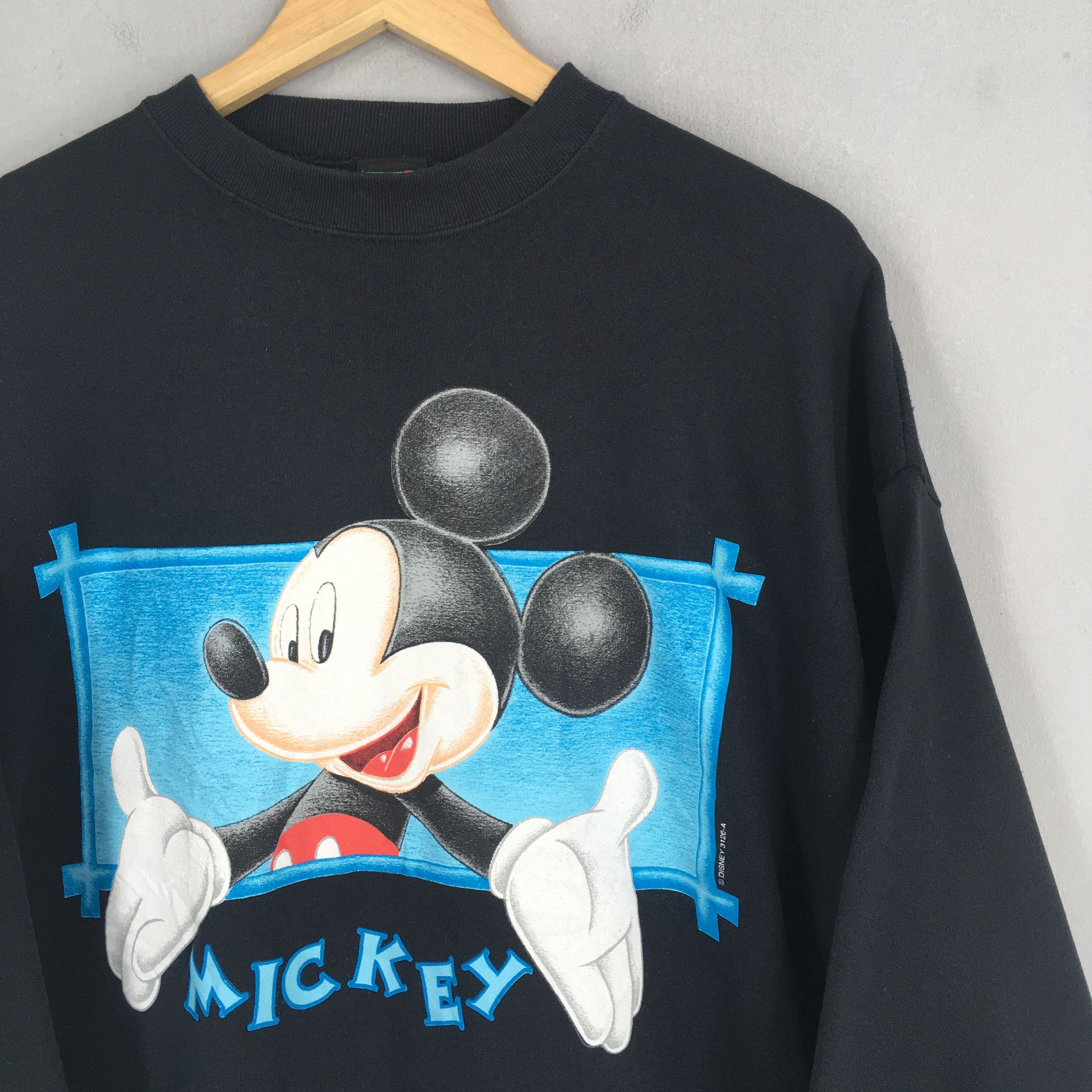Disney Vintage Mickey Mouse Black Sweatshirt XLarge Size US XL / EU 56 / 4 - 2 Thumbnail