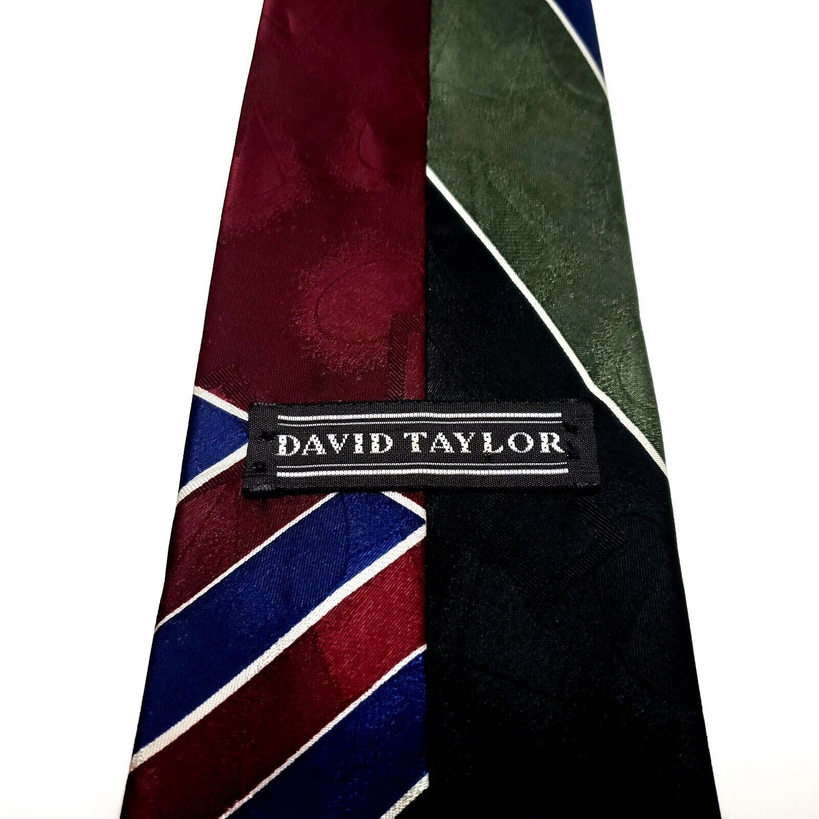 David Taylor David Taylor Polyester Tie Short Wide Abstract Multi-Colored Size ONE SIZE - 3 Thumbnail