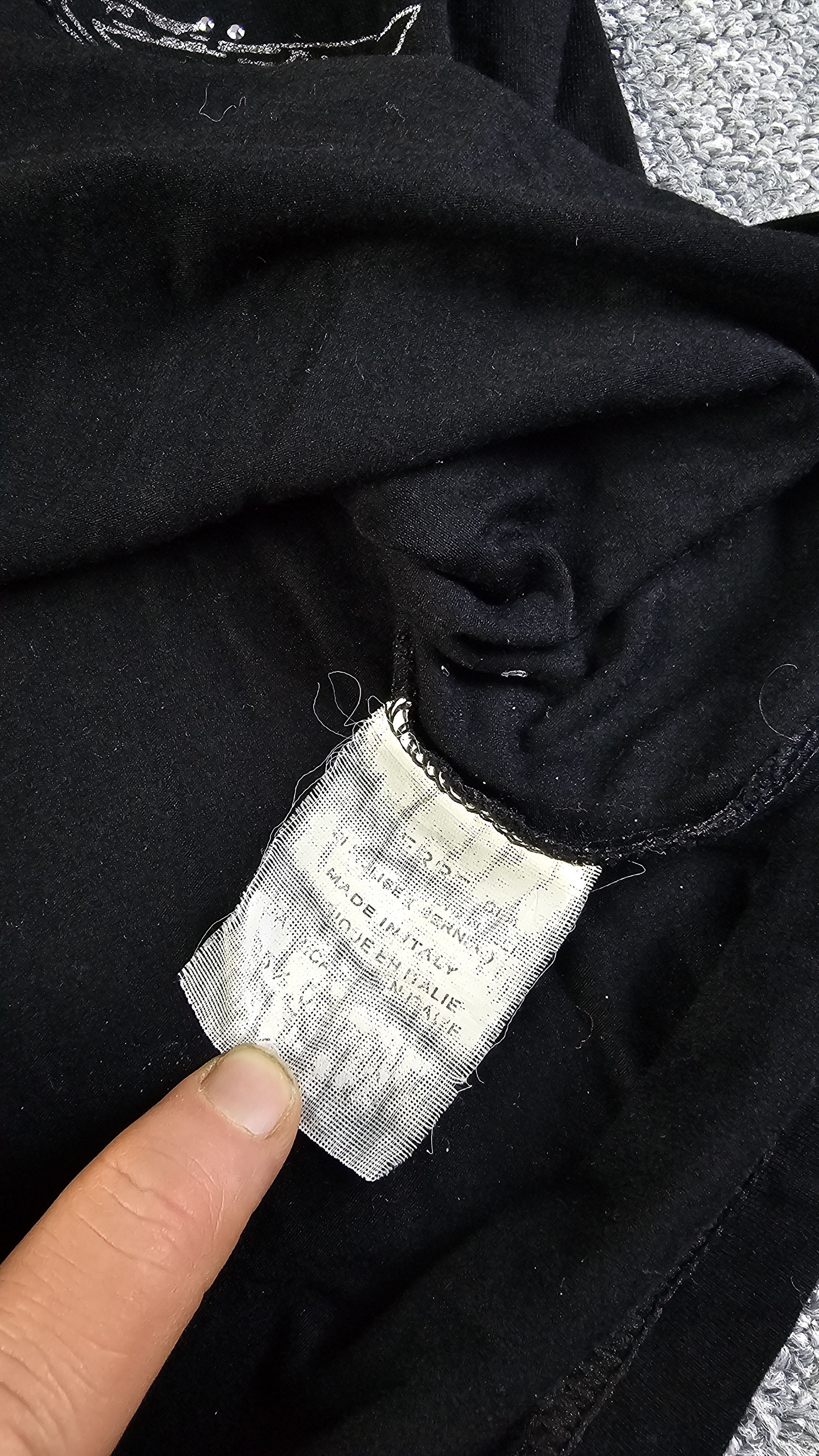 Versace Versace Classic 90s Medusa Rhinestone Black Long Sleeve Top Size L / US 10 / IT 46 - 8 Thumbnail