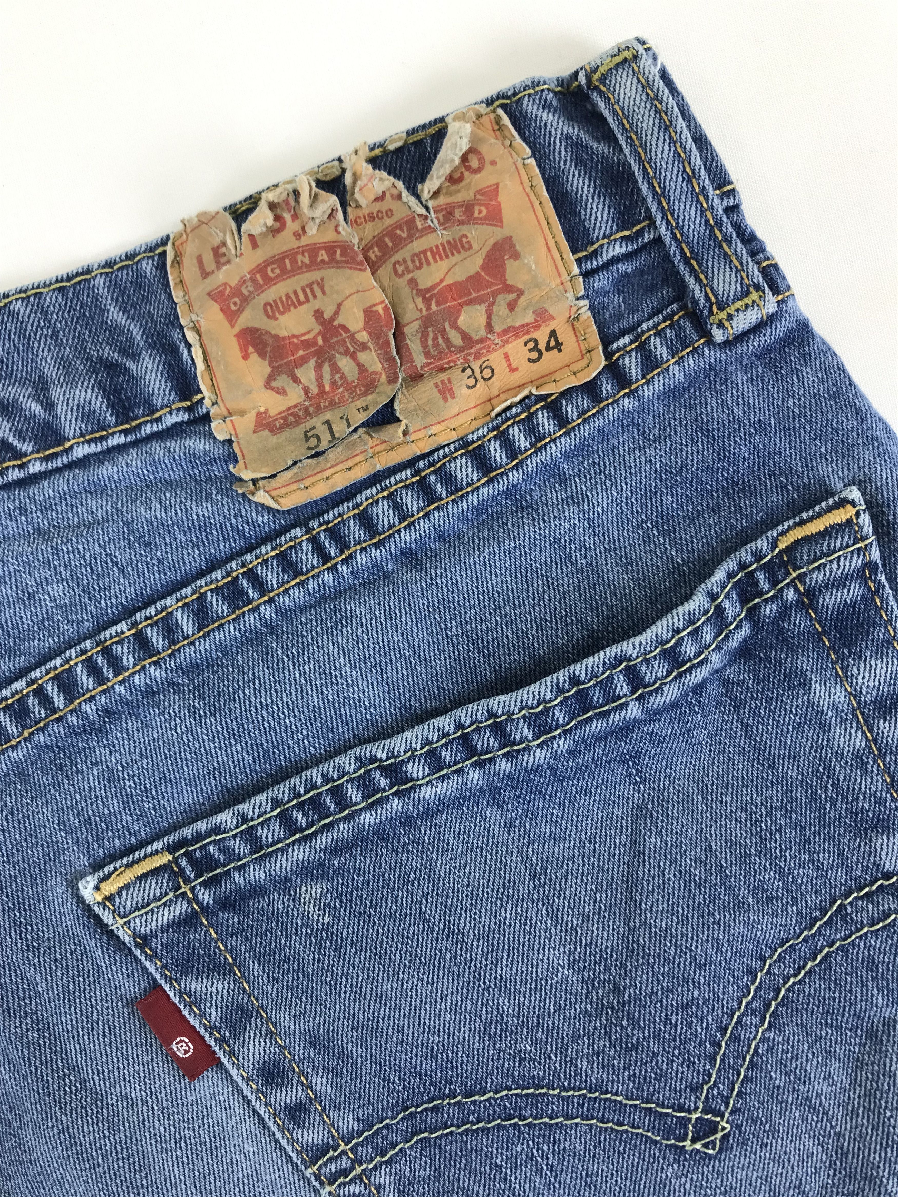 Levi's Vintage Levi's 511 Slim Cut Jeans Blue Washed Denim Size US 36 / EU 52 - 14 Thumbnail
