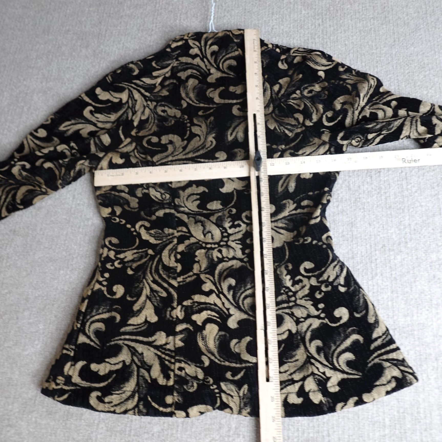 Vintage Prarie Underground Jacket Womens Small Black Floral Prarie Undergr Made in USA Fashion Basic Jacket Womens XS? Size S / US 4 / IT 40 - 5 Thumbnail
