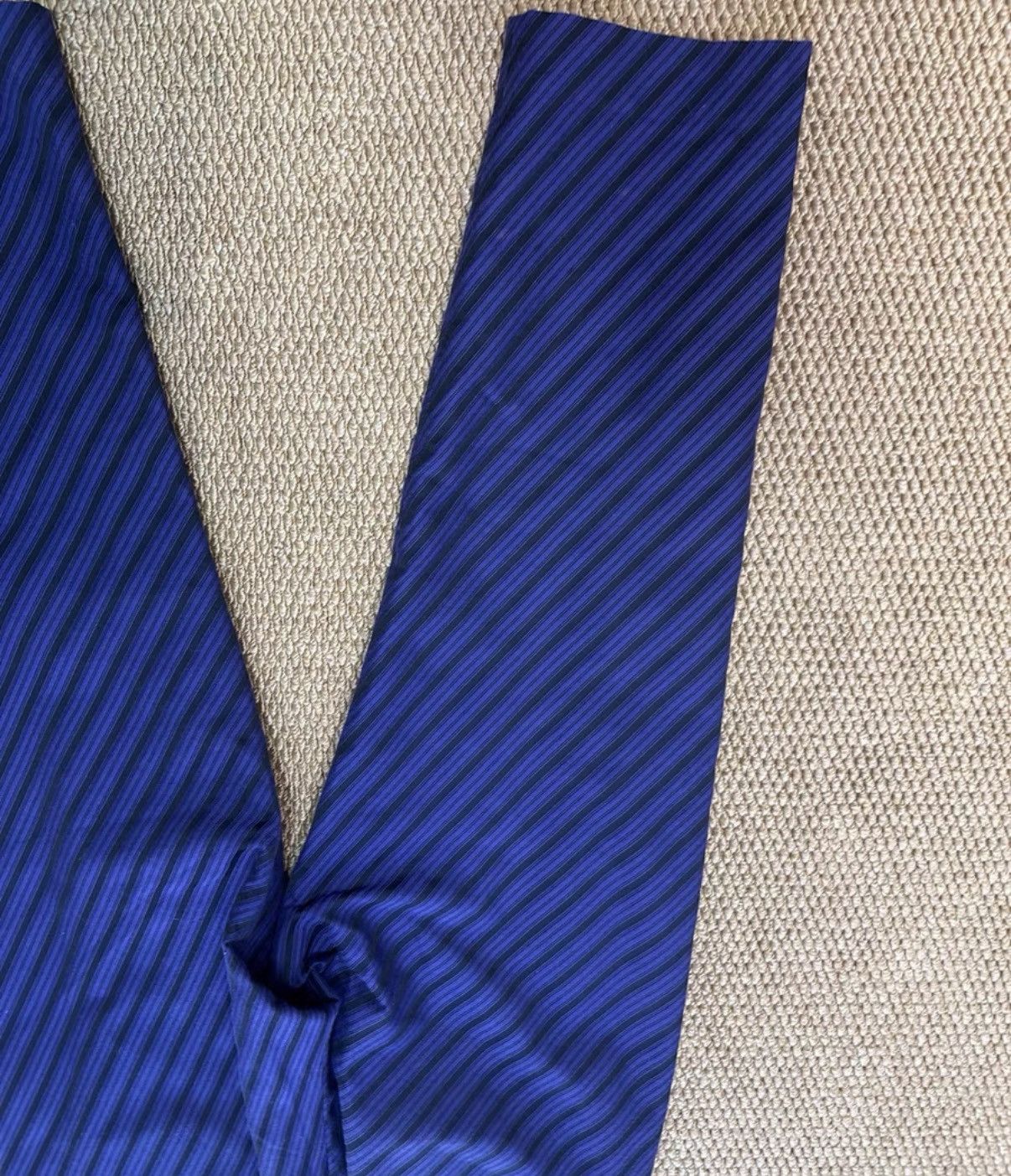 Sulvam Sulvam Purple Striped Wool Pants K23 Size US 34 / EU 50 - 6 Thumbnail