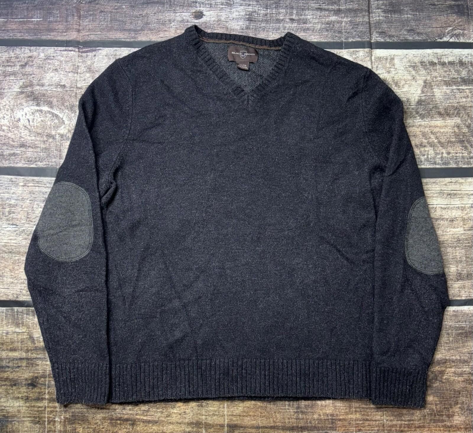 Black Brown 1826 Black Brown 1826 Sweater Men's Large Elbow Patch Lambswool Size US L / EU 52-54 / 3 - 1 Thumbnail