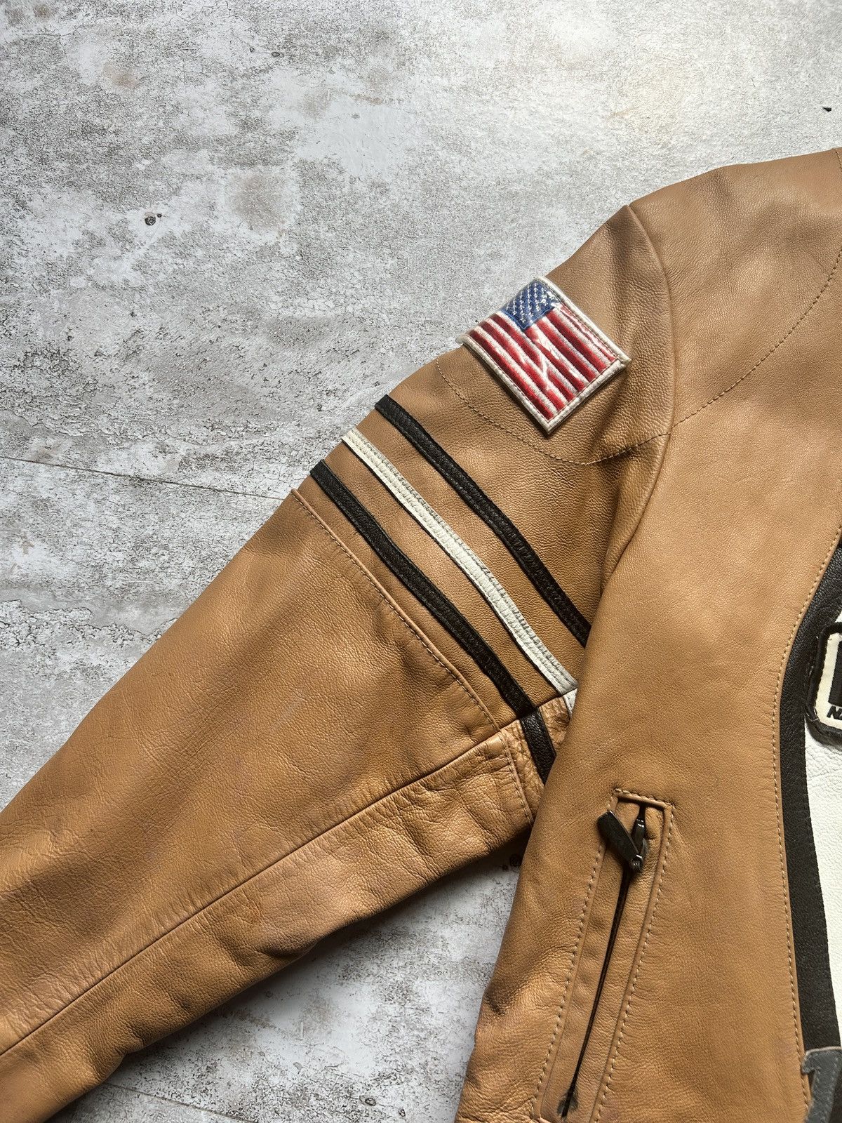 Genuine Leather × Vintage Vintage Genuine Leather Sports Racing Jacket Size S / US 4 / IT 40 - 3 Thumbnail