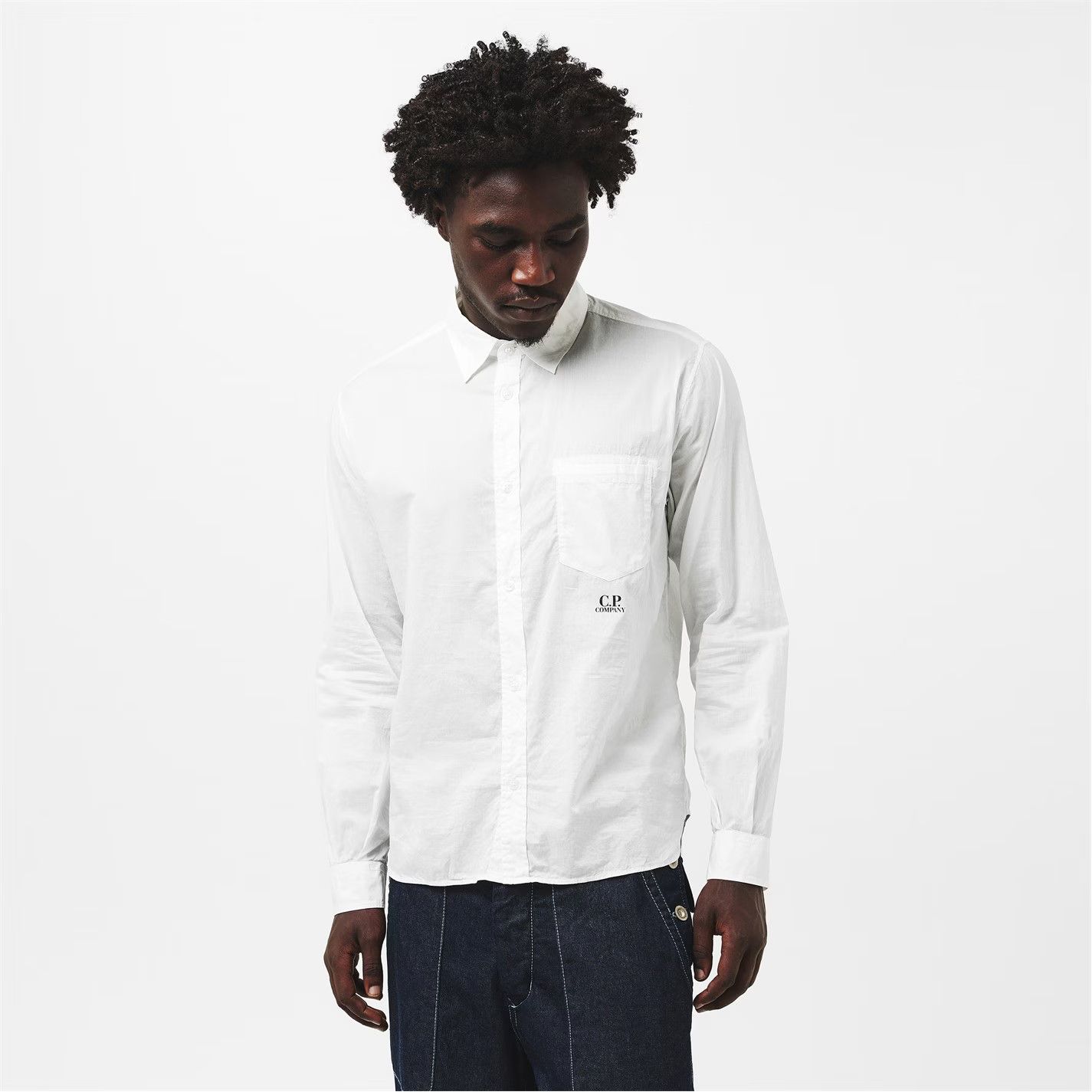 C.P. Company o1g2r1mq0426 Long Sleeve Shirt in White Size US M / EU 48-50 / 2 - 3 Thumbnail