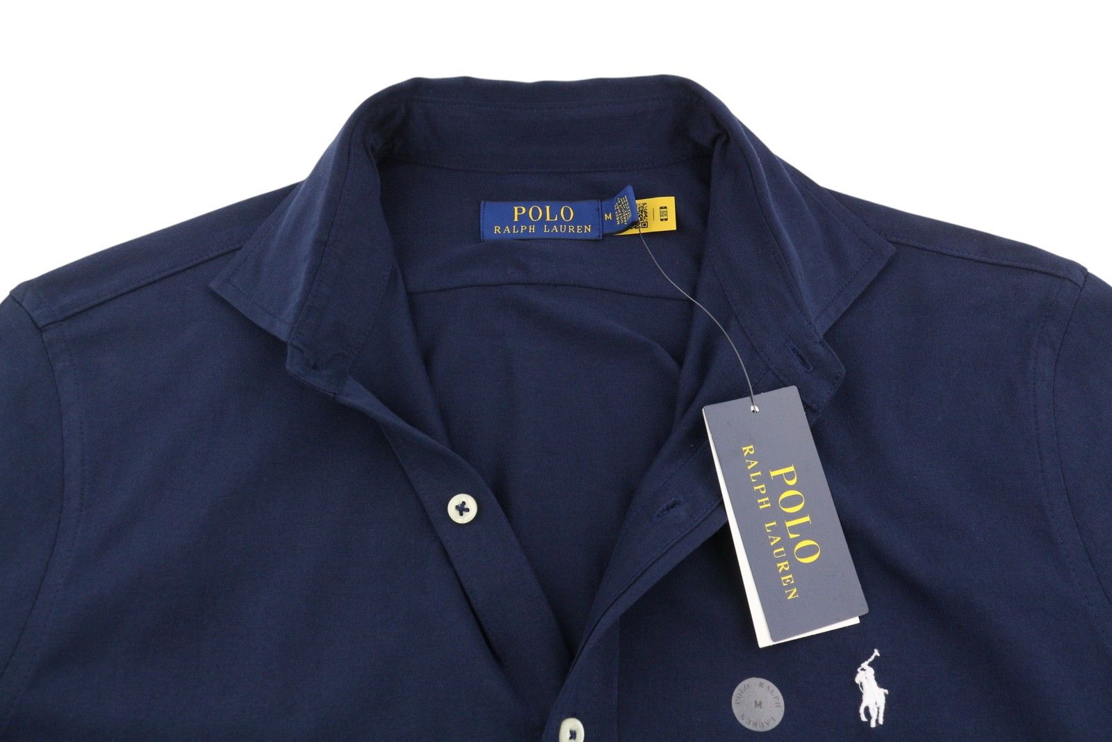 Ralph Lauren M Dark Blue Cutaway Button-Up Embroidered Logo 86991 Size US M / EU 48-50 / 2 - 4 Thumbnail