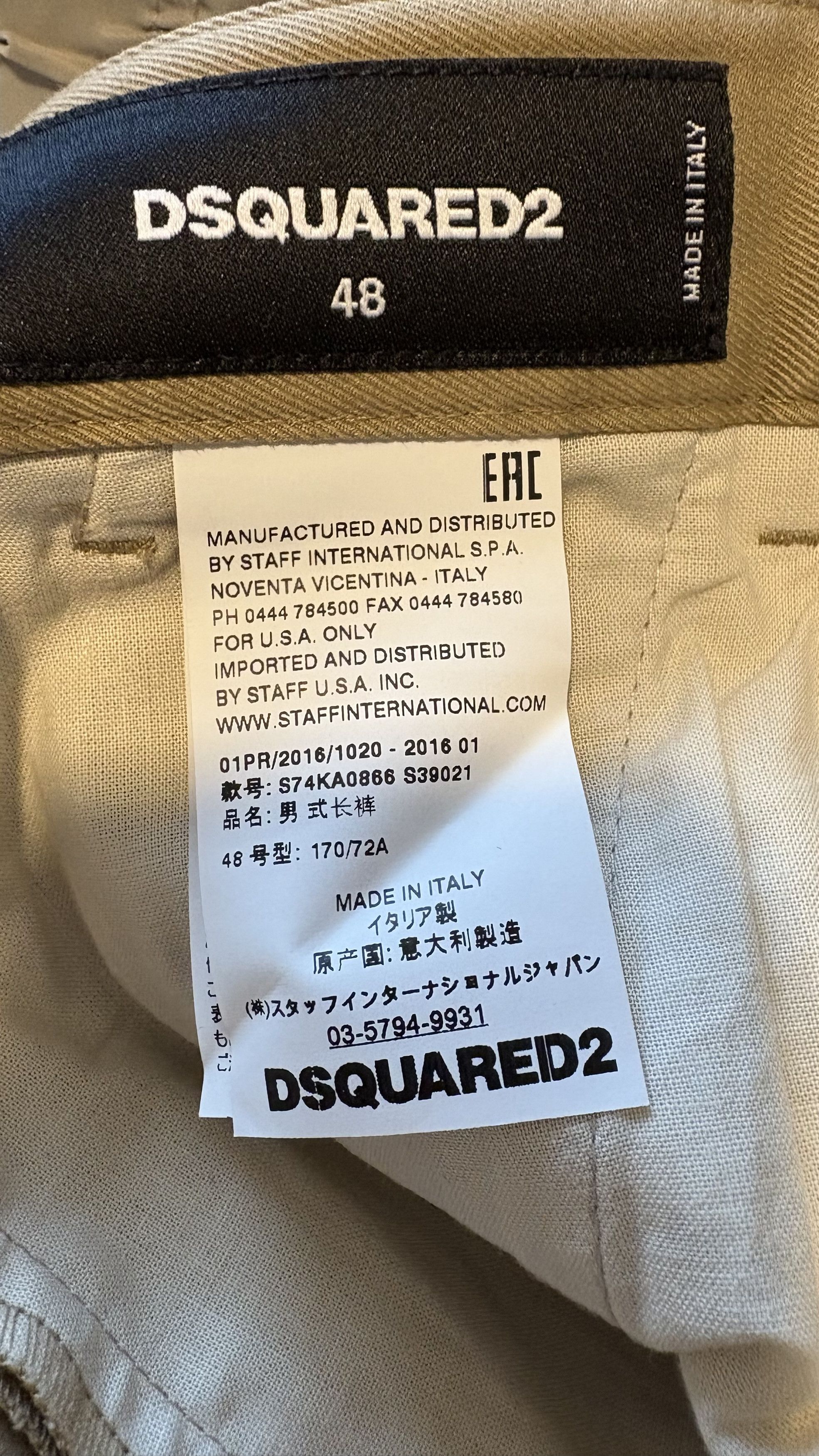 Dsquared2 DSquared Cropped Cotton Chino Pants Size US 32 / EU 48 - 5 Thumbnail