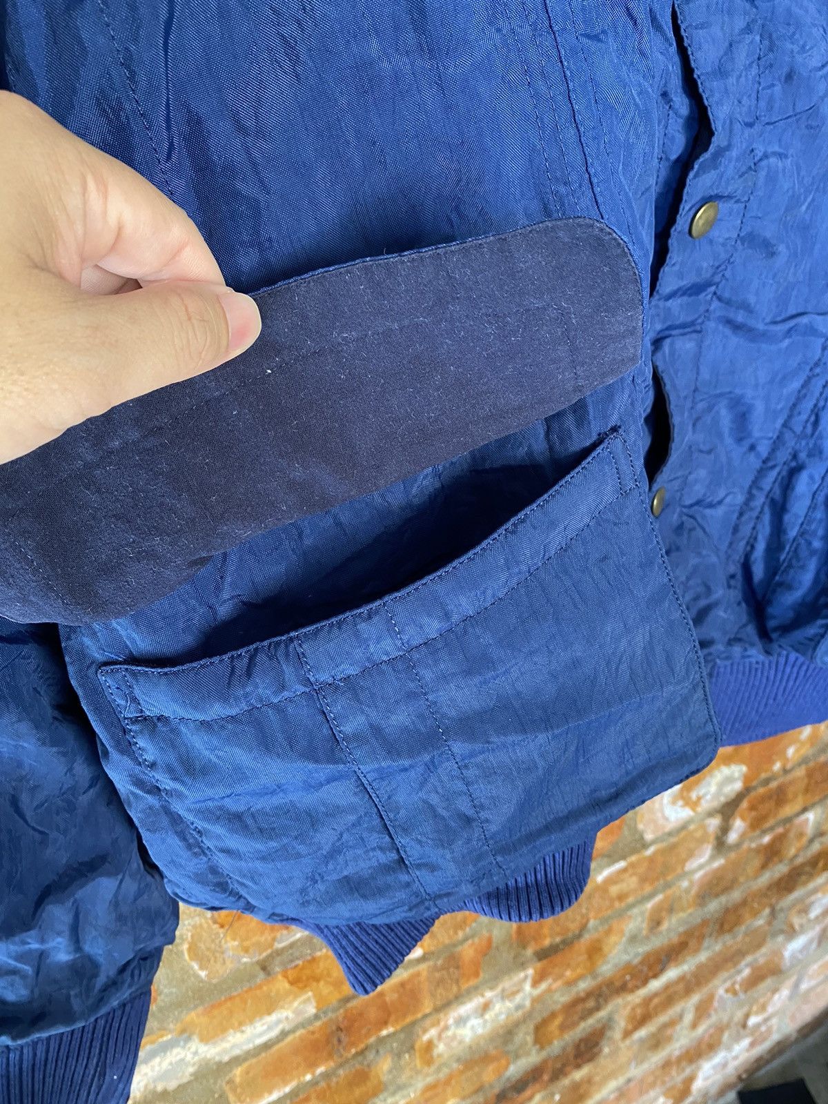 Issey Miyake 1980s Padded shoulder pocket MA-1 bomber Size US M / EU 48-50 / 2 - 8 Thumbnail