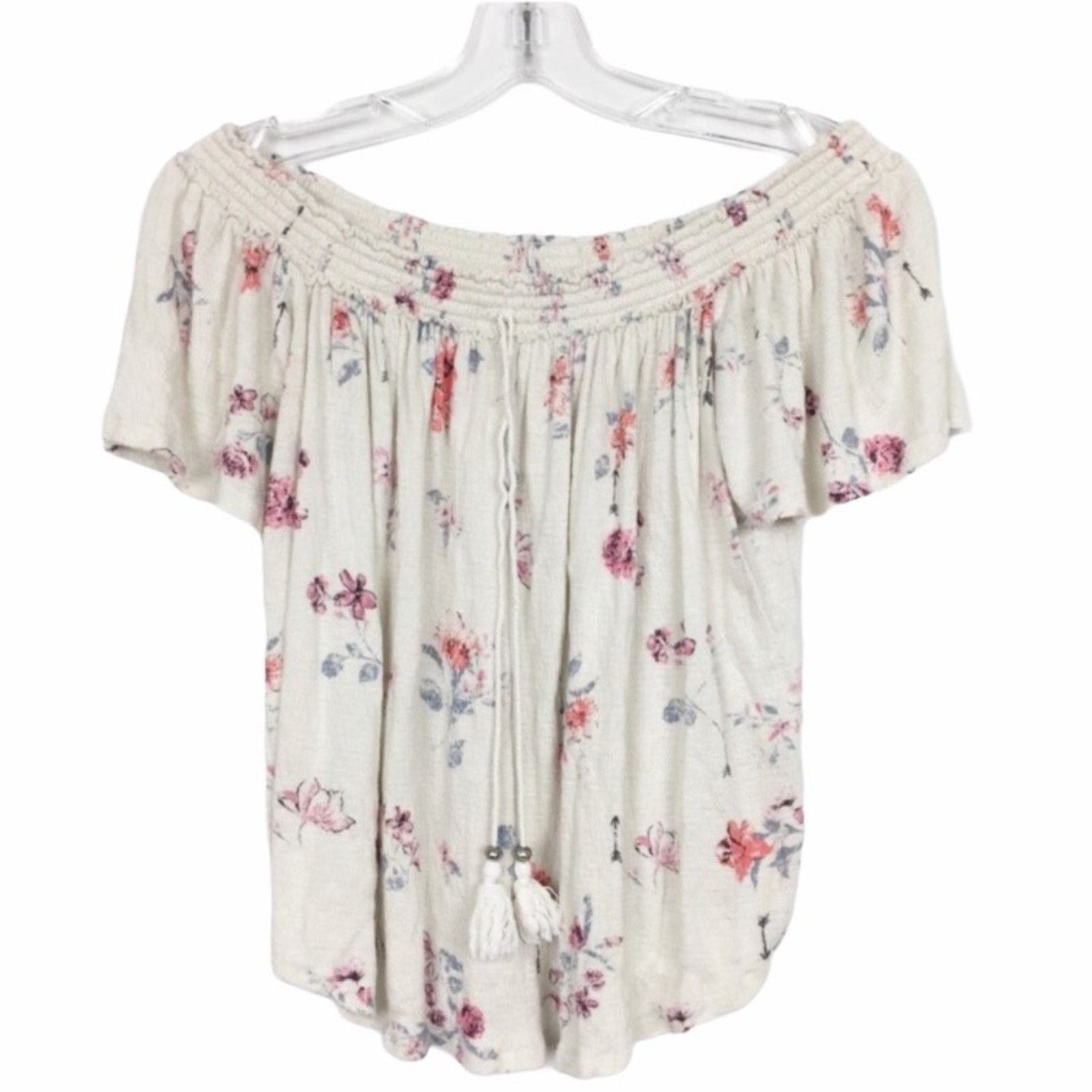 Other Socialite Off The Shoulder Floral Blouse Sz S Size S / US 4 / IT 40 - 1 Thumbnail