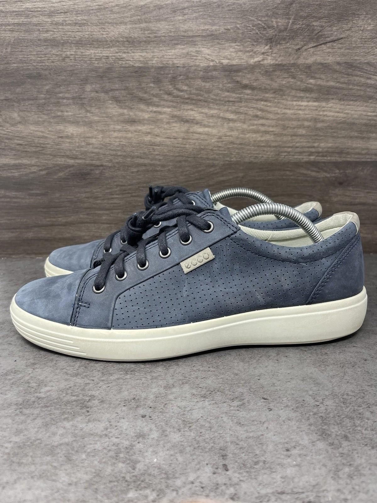 Ecco Ecco Shoes Mens Size 9 Blue Leather Soft 7 Nubuck Size US 7 / EU 40 - 1 Thumbnail