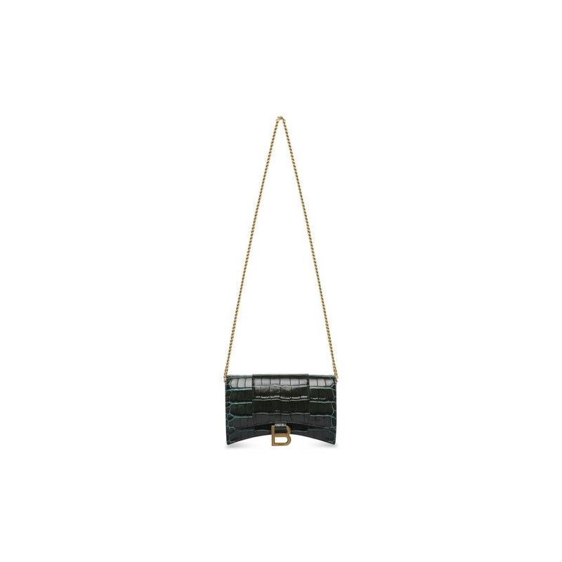 Balenciaga o1tr1nto0126 Size: OS / Hourglass Wallet Chain Crocodile Size ONE SIZE - 1 Thumbnail
