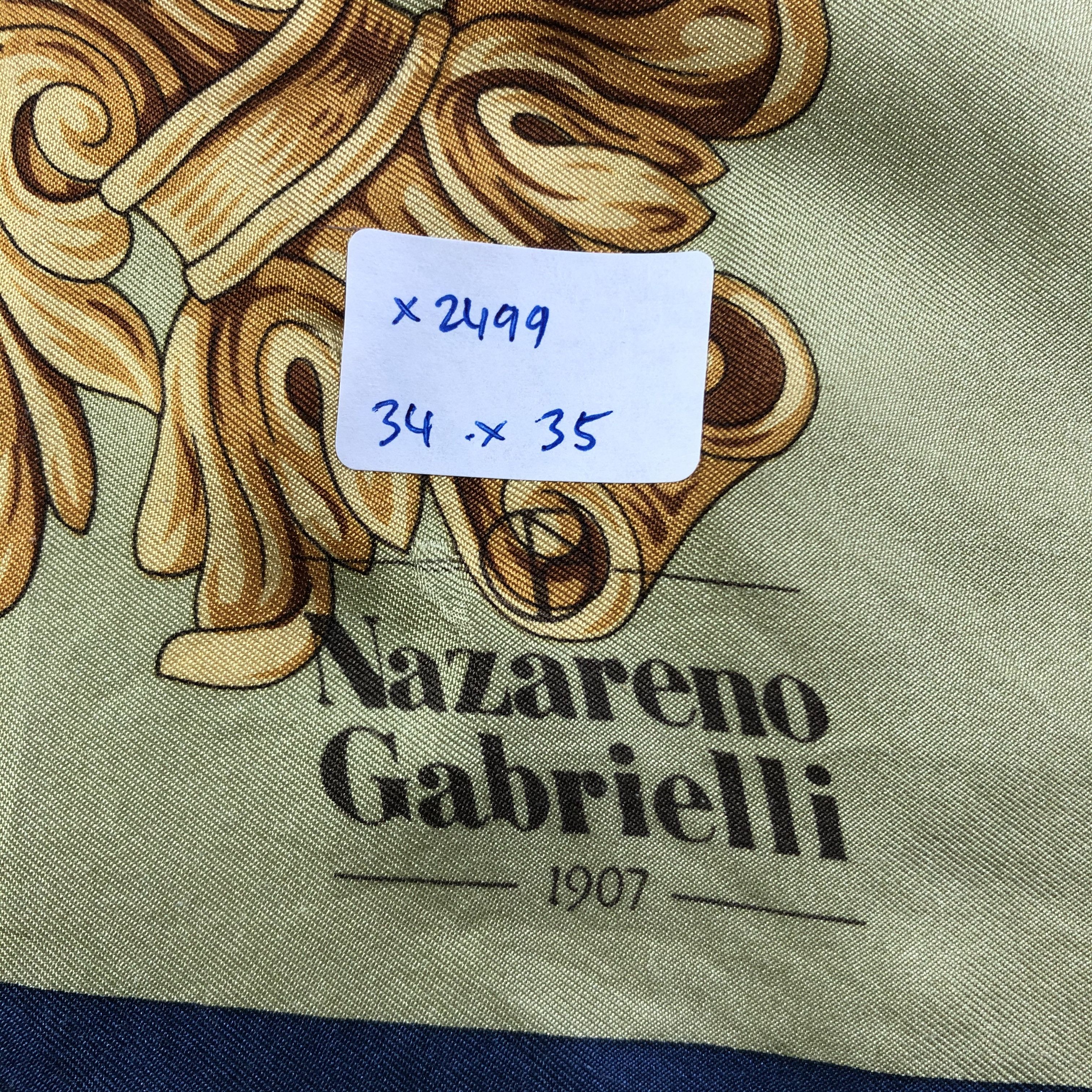 Nazareno Gabrielli × Vintage Vintage Nazareno Gabrielli Silk Scarf Size ONE SIZE - 7 Thumbnail