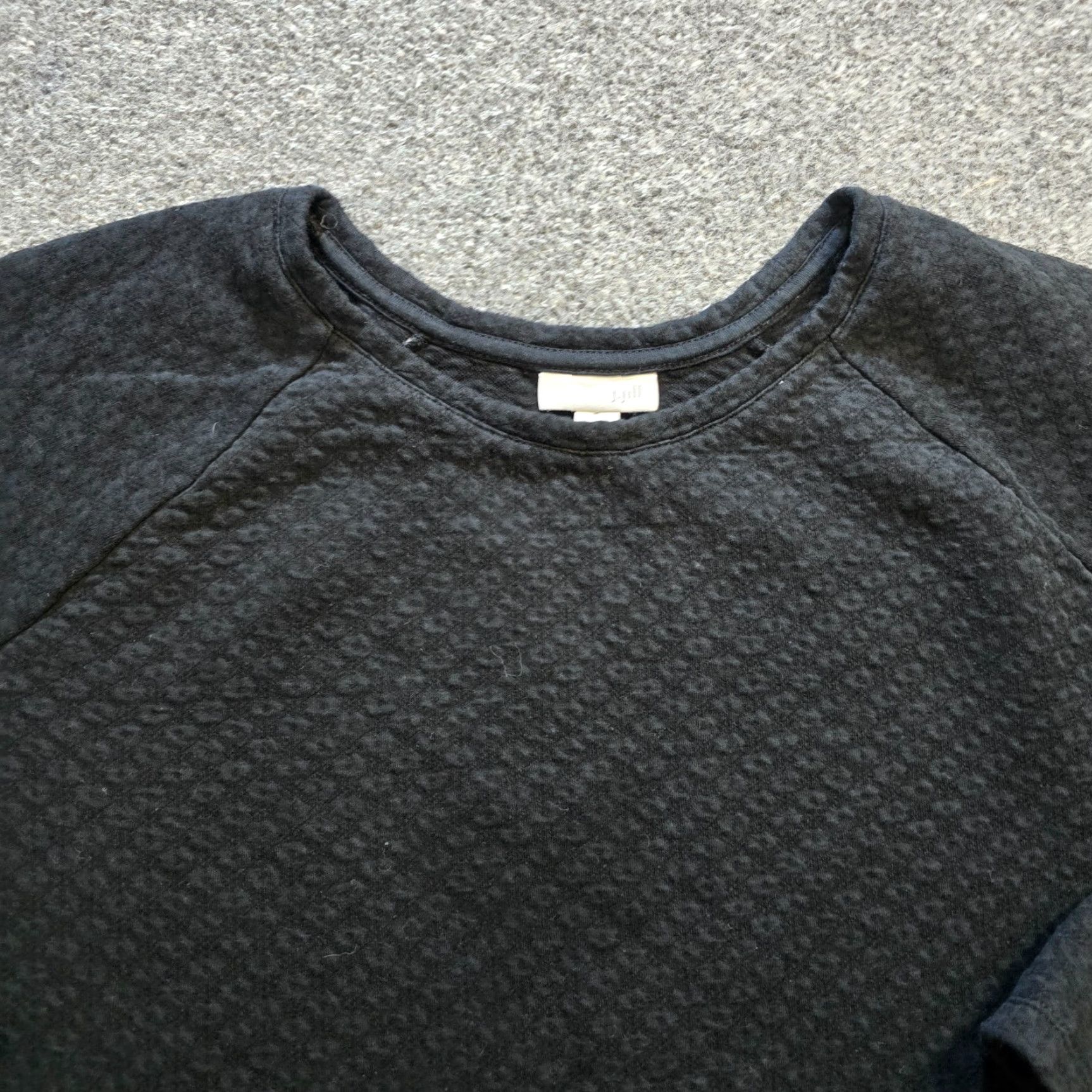 J. Jill J. Jill Sweater Womens Size Large Black Textured Cozy Sweatshirt Casual Lounge Shirt Size L / US 10 / IT 46 - 2 Thumbnail