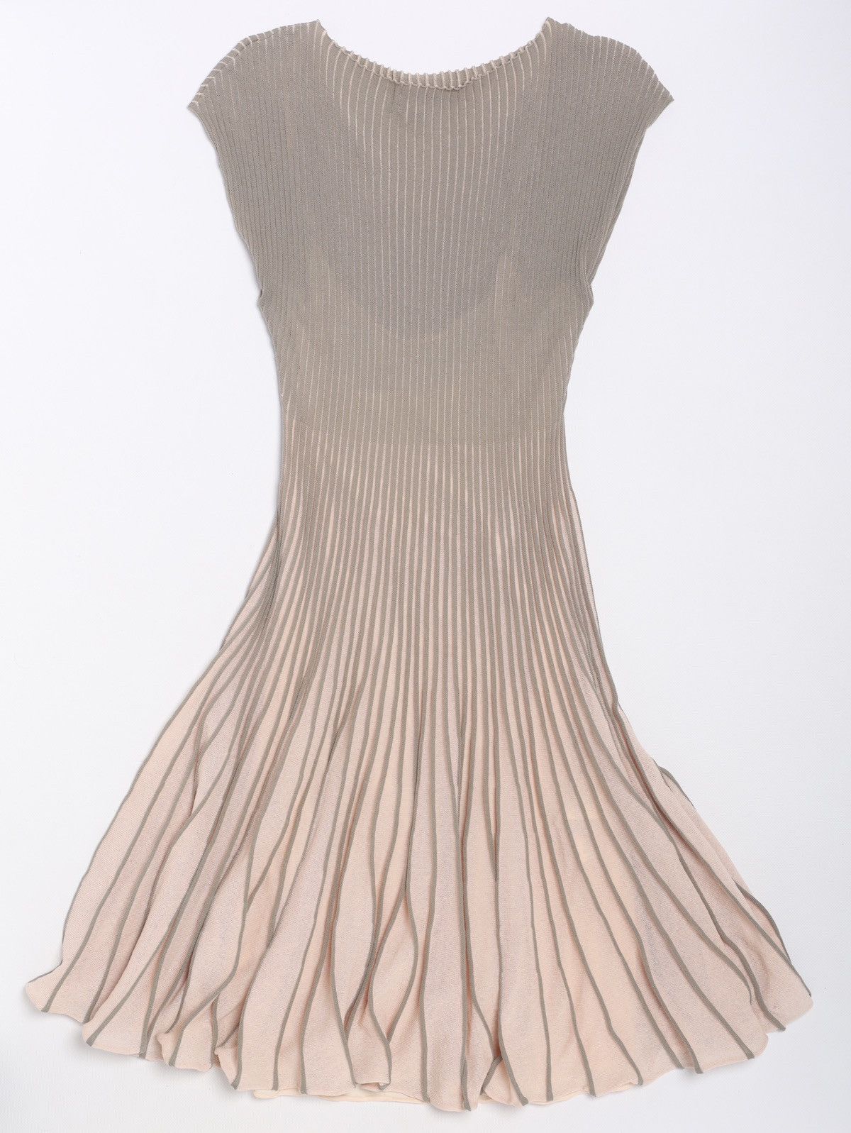 Emporio Armani Emporio Armani Pink Grey Pleated Dress Cotton Viscose Nylon Size M / US 6-8 / IT 42-44 - 6 Thumbnail