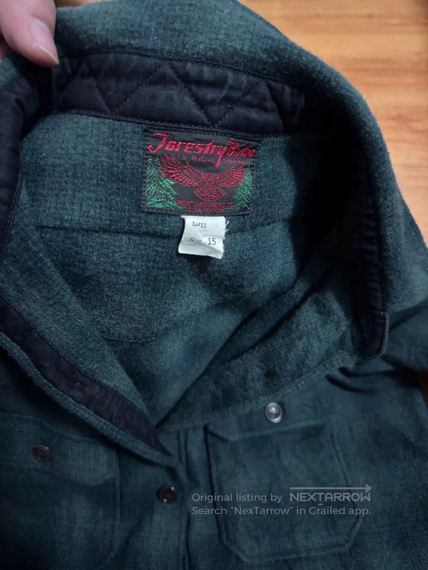 Freewheelers Heavyweight Wool Hunting Shirt in Green. Size US M / EU 48-50 / 2 - 3 Thumbnail