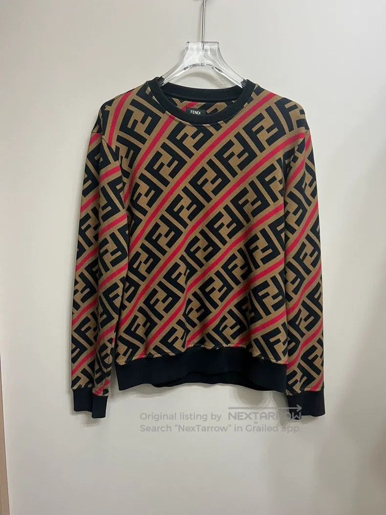 Fendi Fendi Printed Logo Sweatshirt Size US M / EU 48-50 / 2 - 1 Thumbnail