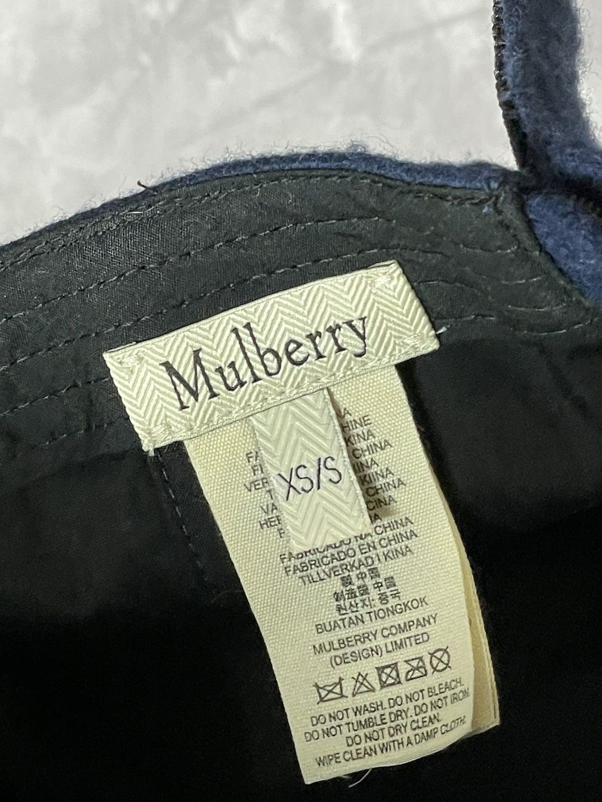Mulberry Mulberry Luxury Wool Navy Cap Hat Size ONE SIZE - 8 Thumbnail