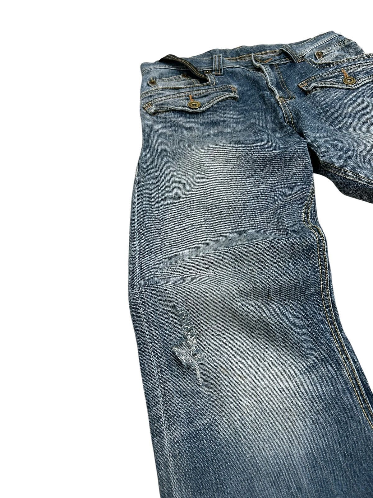 20471120 × GOSTAR DE FUGA × Japanese Brand Back Japan Jean Distressed Light Washed Junya Watanabe Style Size US 29 - 5 Thumbnail