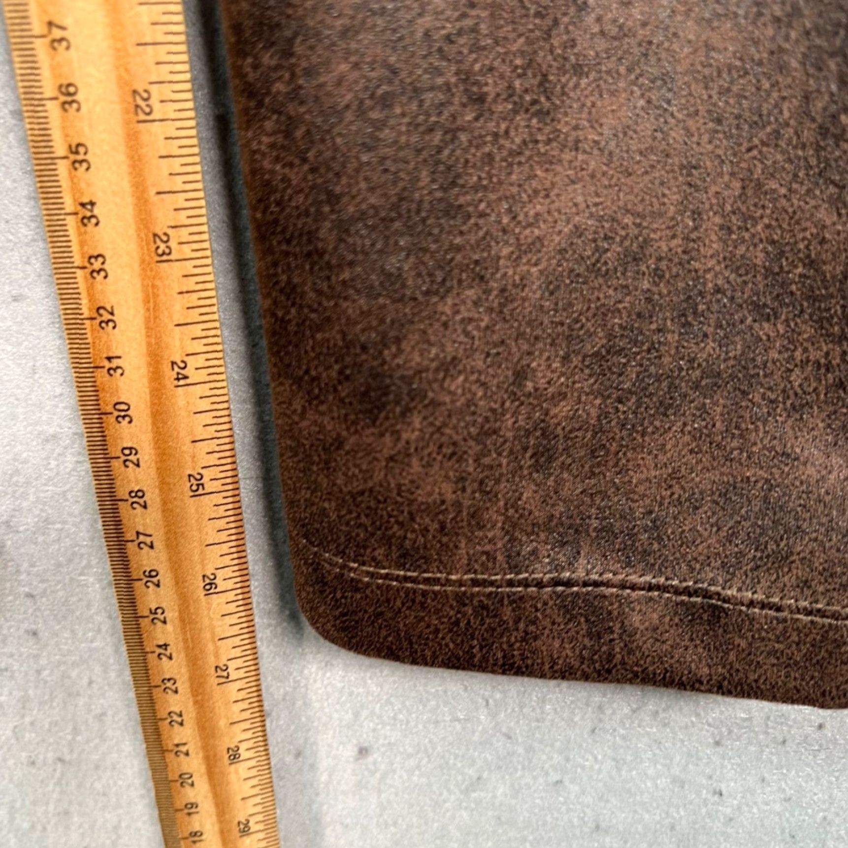 Vintage Max Studio Womens Leggings Size L Faux Leather Brown Elastic Waist Ankle Stretch Fall Winter Womens Size 36" / US 14 / IT 50 - 6 Thumbnail