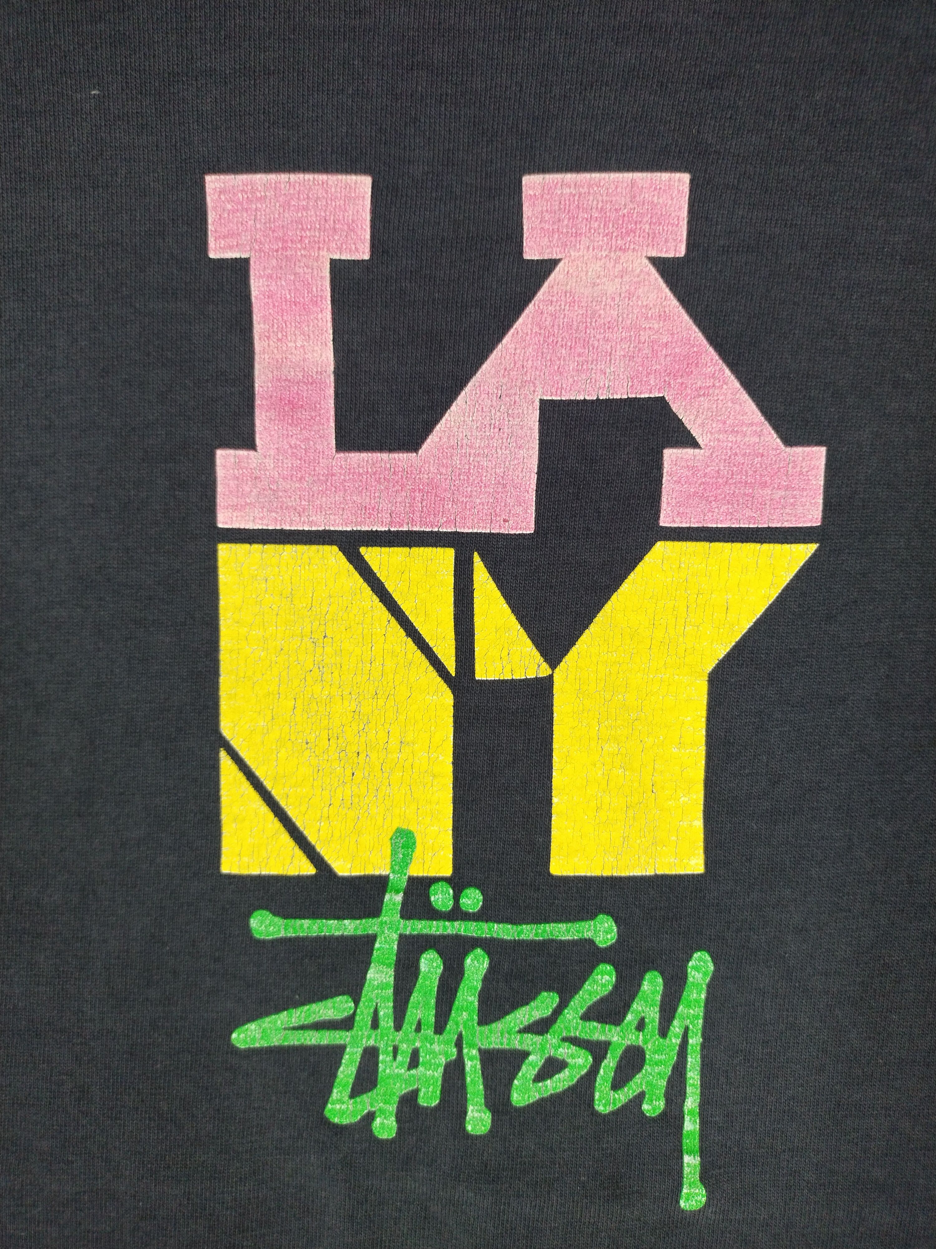 Stussy × Vintage Vintage 00's Stussy LA NY Stussy Faded Tee Size US M / EU 48-50 / 2 - 2 Thumbnail