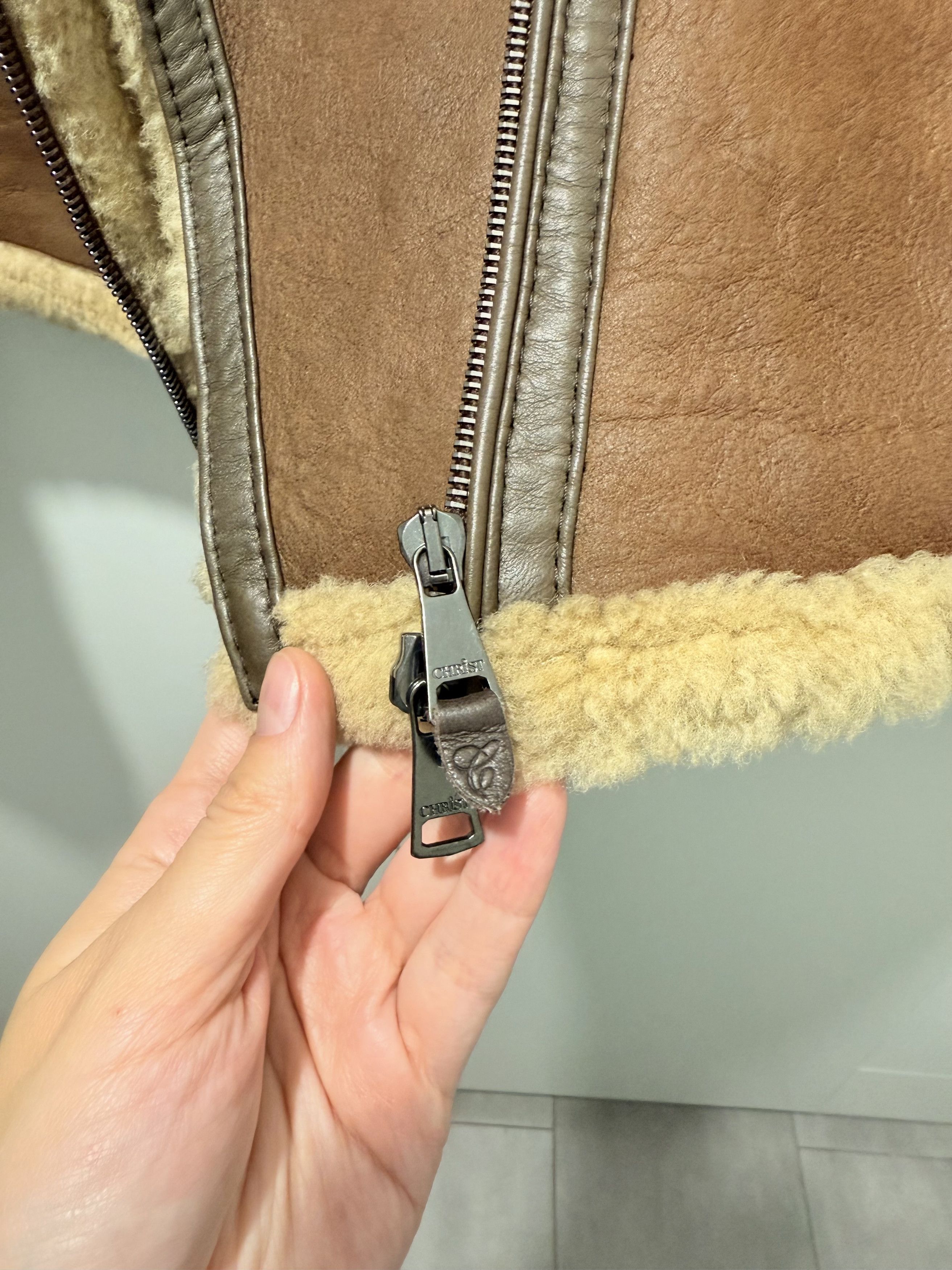 Other Werner Christ Shearling Lambskin Biker Jacket Size M / US 6-8 / IT 42-44 - 9 Thumbnail
