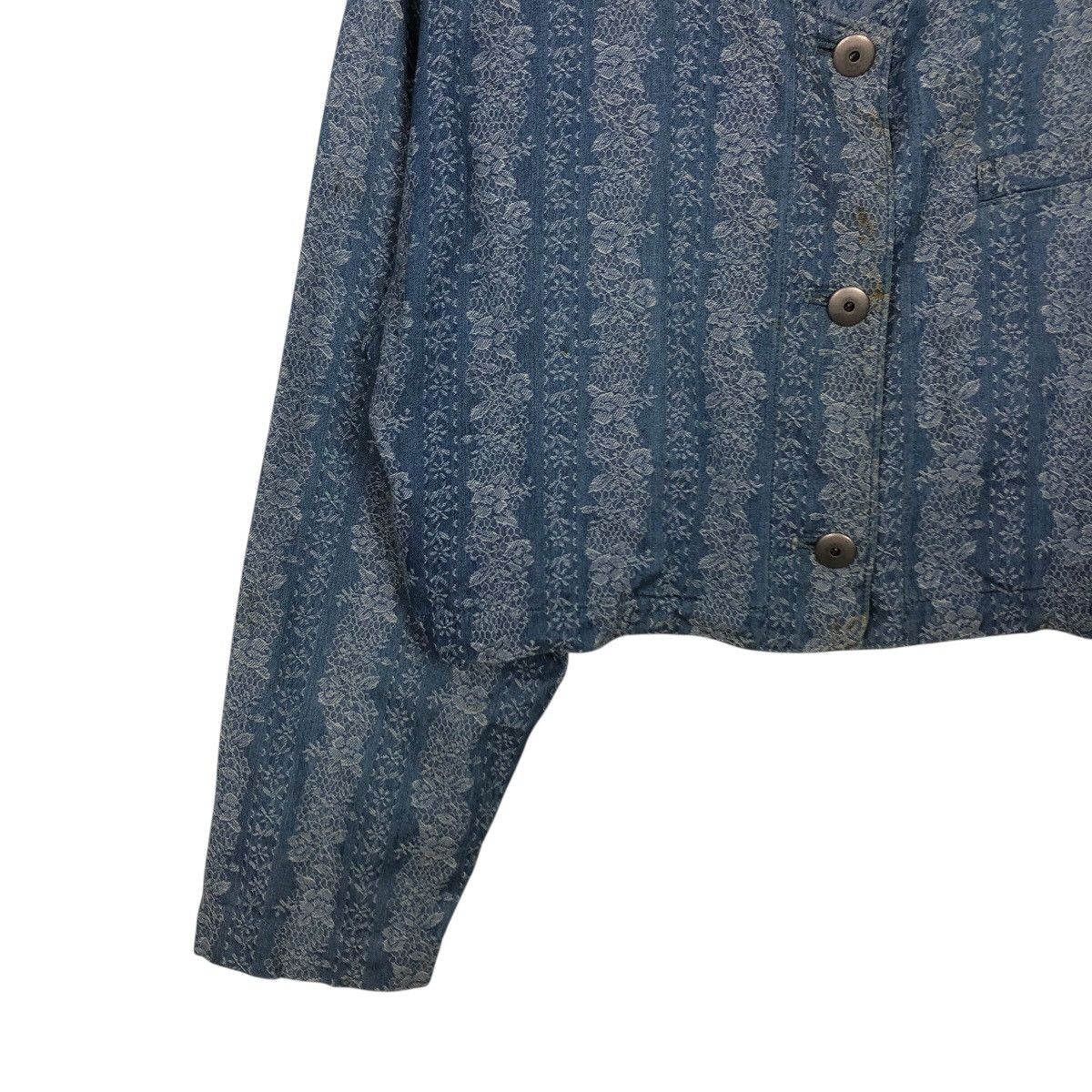 Vintage 📌Rich Blue Vintage Cropped Jacket Simple Life Issey Miyake Size M / US 6-8 / IT 42-44 - 5 Thumbnail