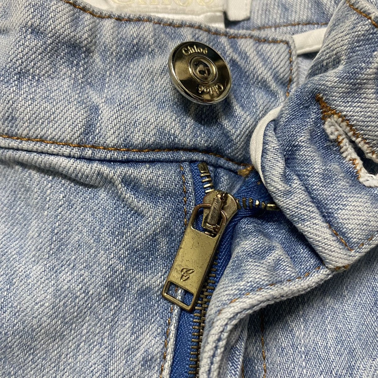 Chloe Denim Flare Jeans Bleu Delave