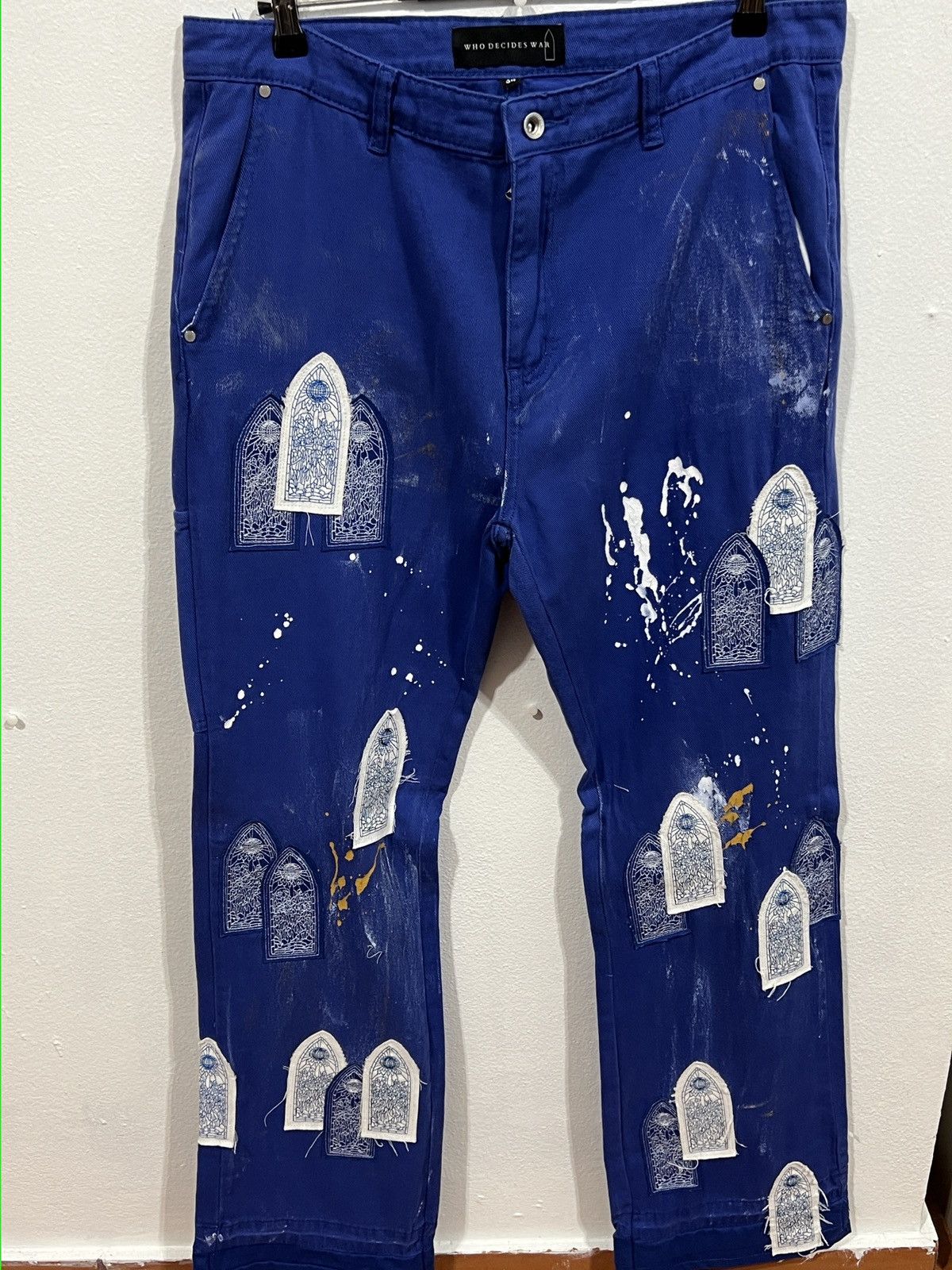 Who Decides War Who Decides War Patched Arch Carpenter Blue Jeans Size US 34 / EU 50 - 1 Thumbnail