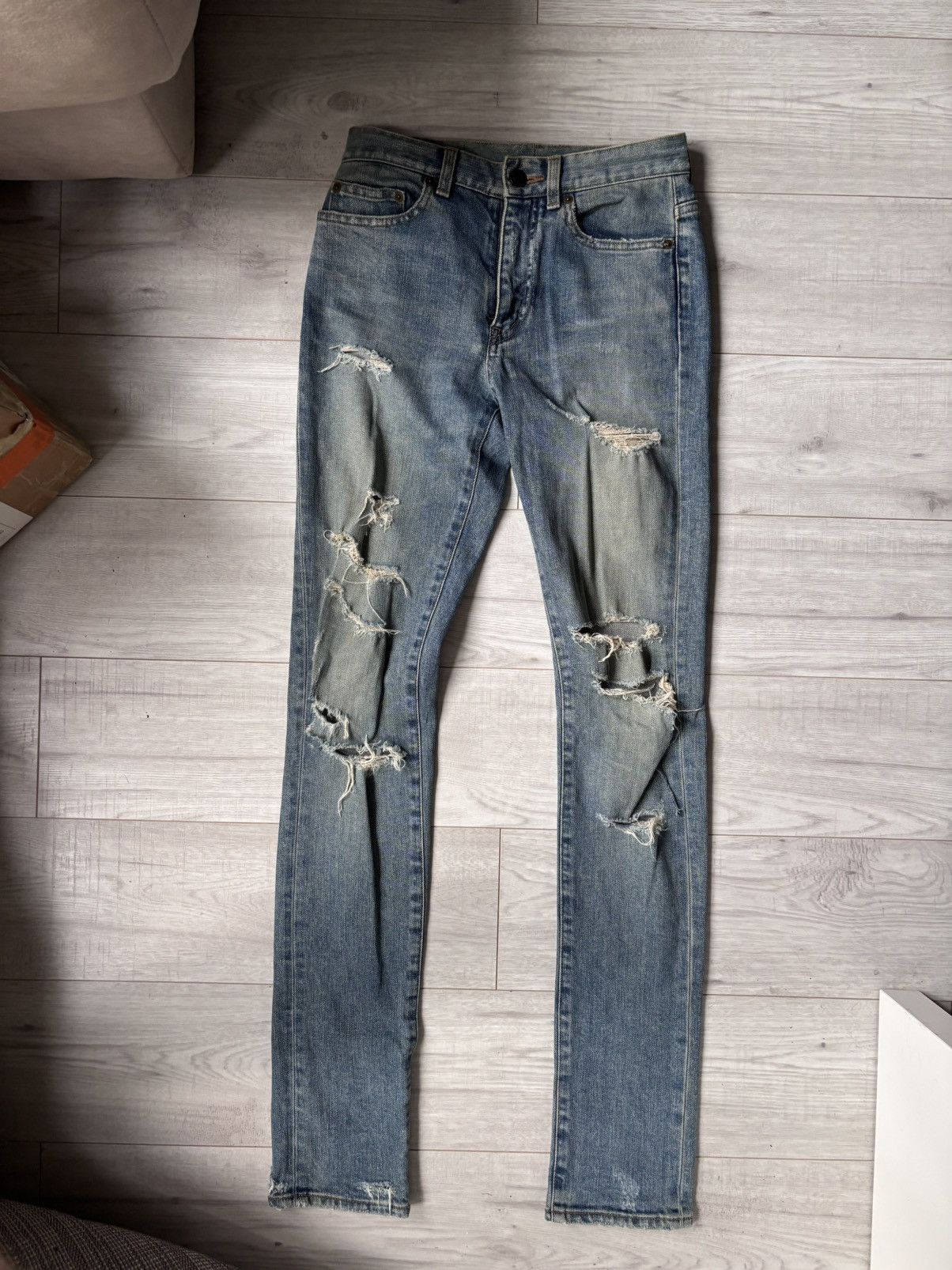 レディースファッション SAINT LAURENT◇Crashed Denim Pants/28 