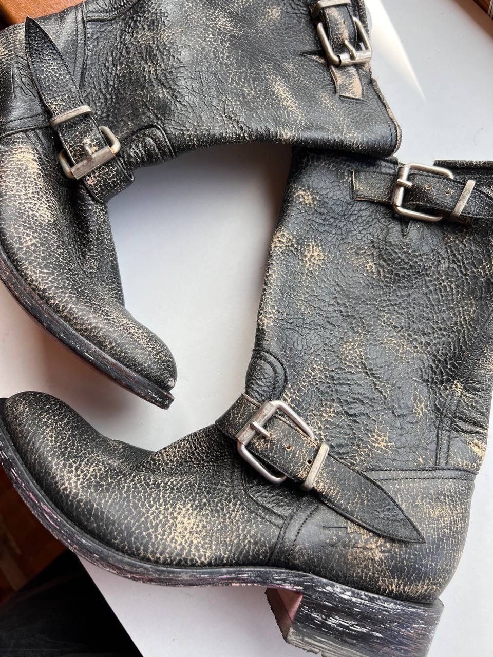 If Six Was Nine Marlboro Cowboy Distressed Ankle boots Vintage A.S. 98 Style Size US 5.5 / EU 38 - 21 Thumbnail