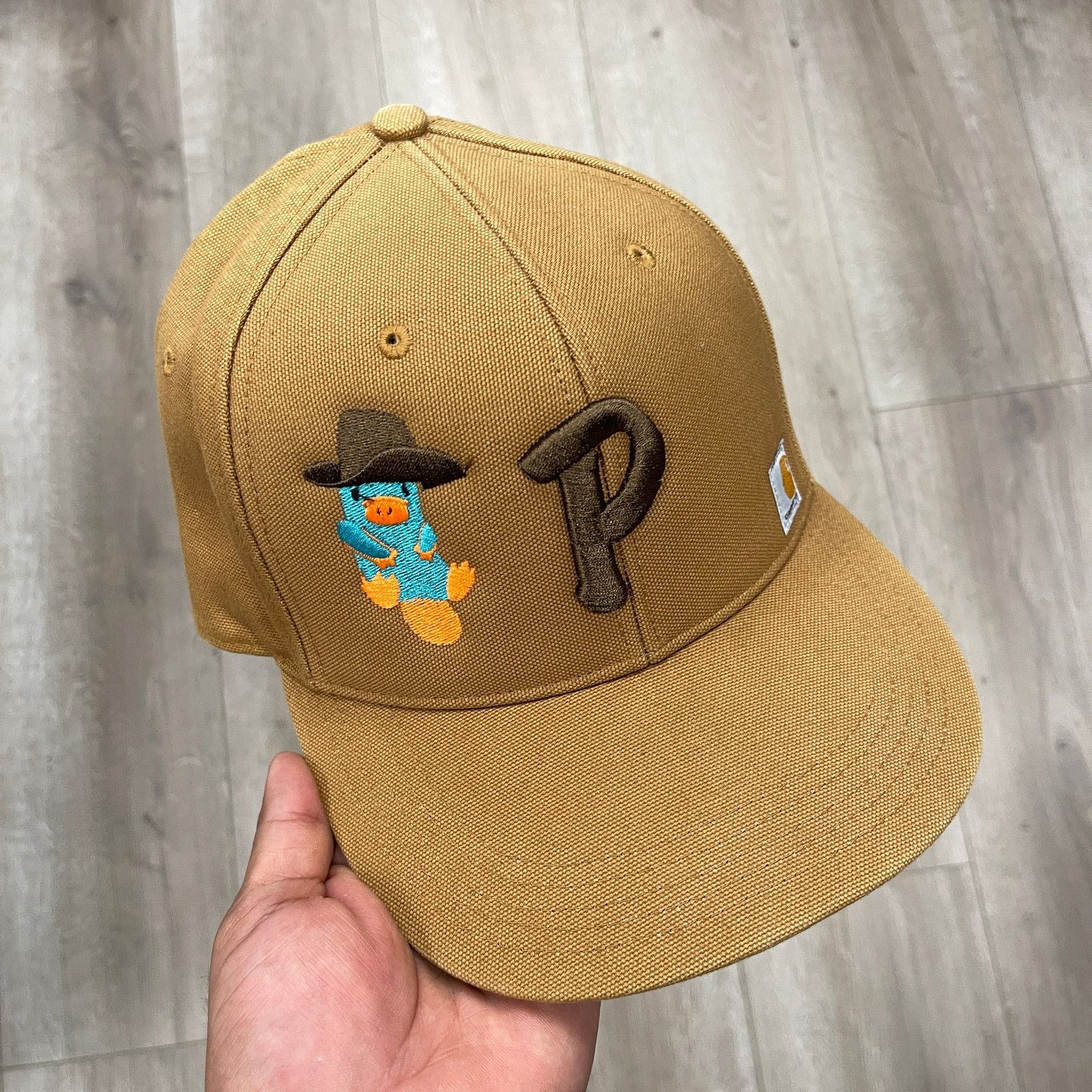 Carhartt Tan Carhartt cap custom Perry the Platypus snapback hat Size ONE SIZE - 1 Thumbnail
