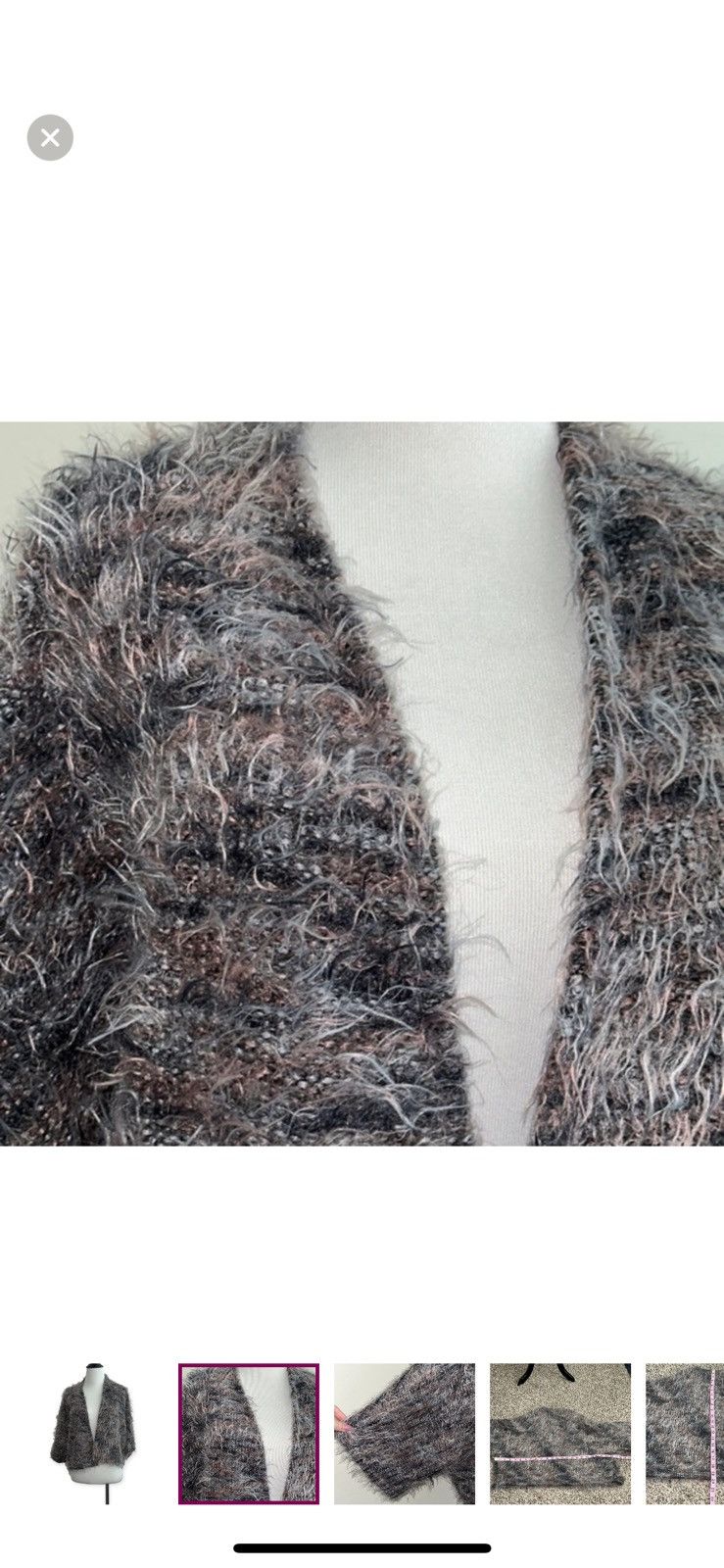 Bryn Walker Bryn walker small fuzzy short sleeved cardigan Size S / US 4 / IT 40 - 7 Thumbnail