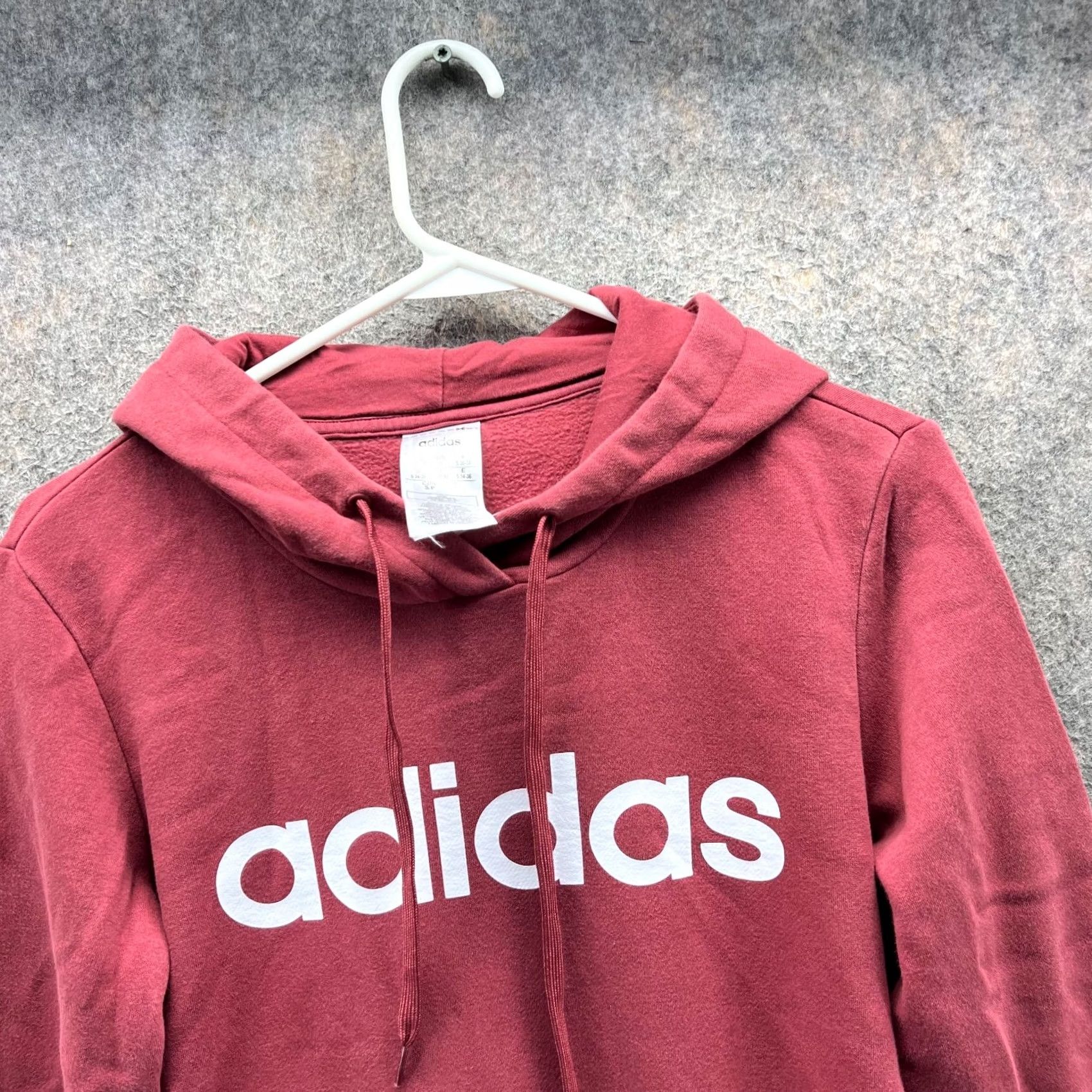 Adidas Adidas Hoodie Womens Small Red Pullover Fleece Logo Sweatshirt Spell Out Trefoil Size S / US 4 / IT 40 - 6 Thumbnail