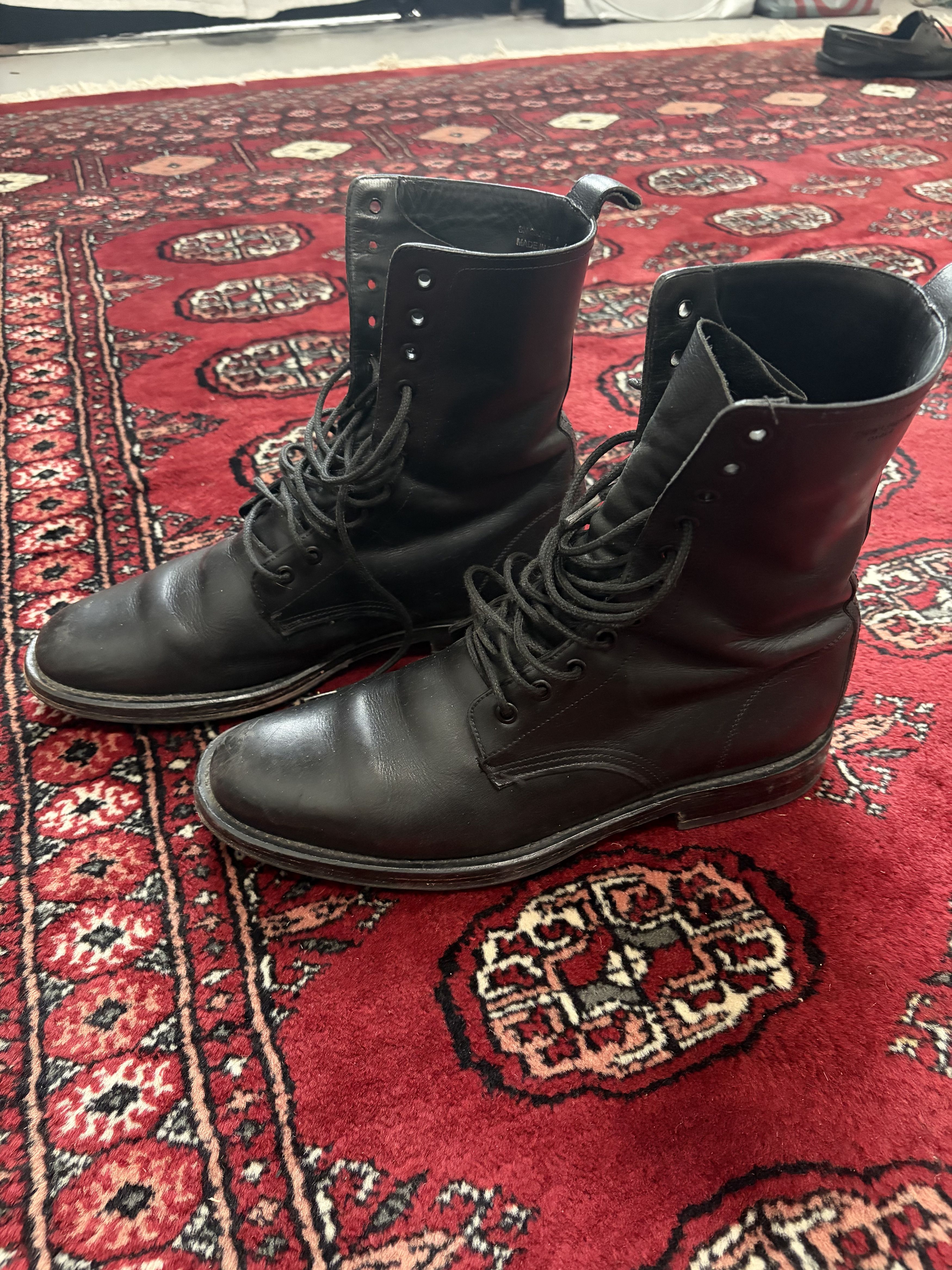 Saint Laurent Paris Combat Boots Size US 12 / EU 45 - 2 Thumbnail