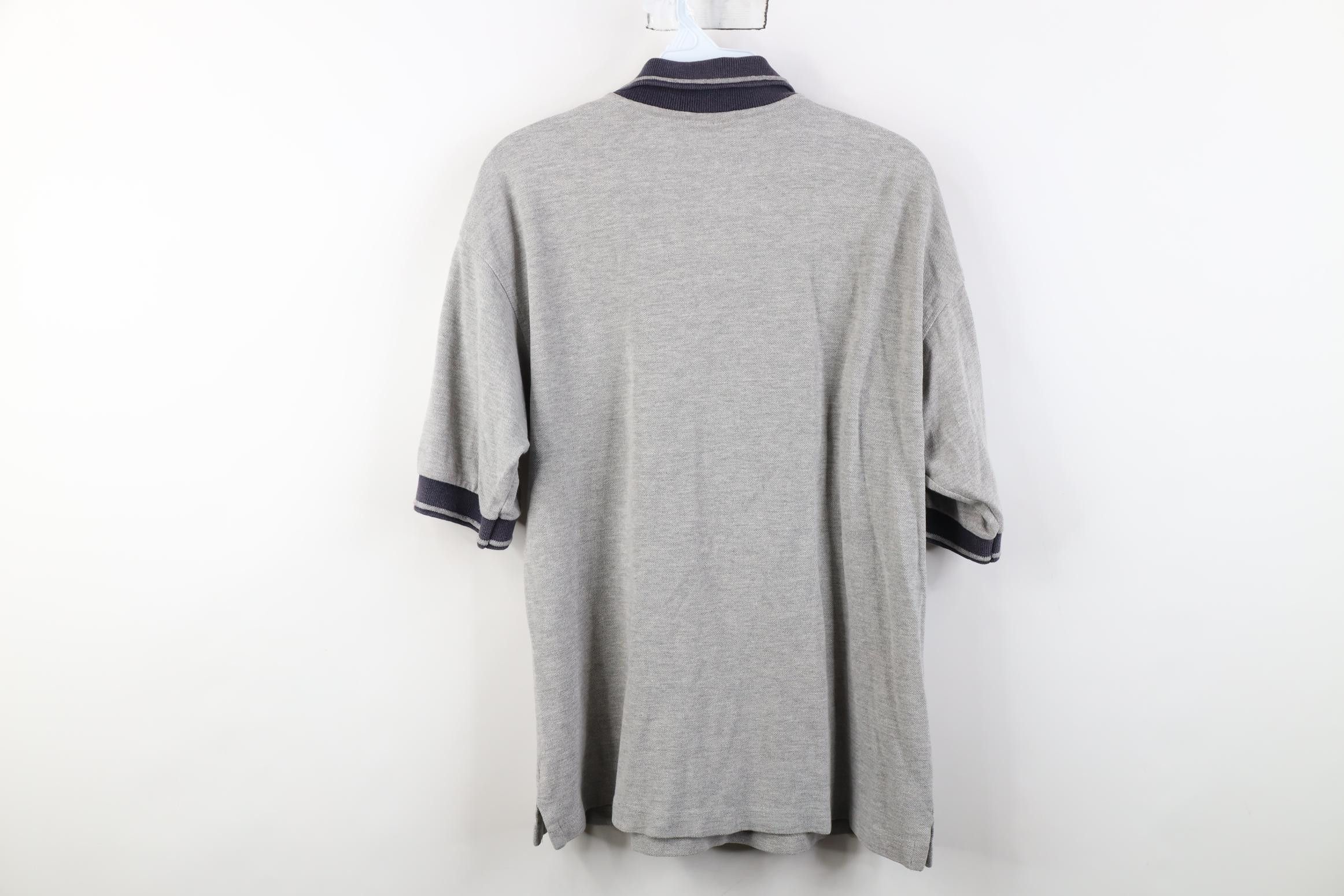 Adidas Vintage 90s Adidas Spell Out Knit Golf Polo Shirt Gray USA Size M / US 6-8 / IT 42-44 - 14 Thumbnail