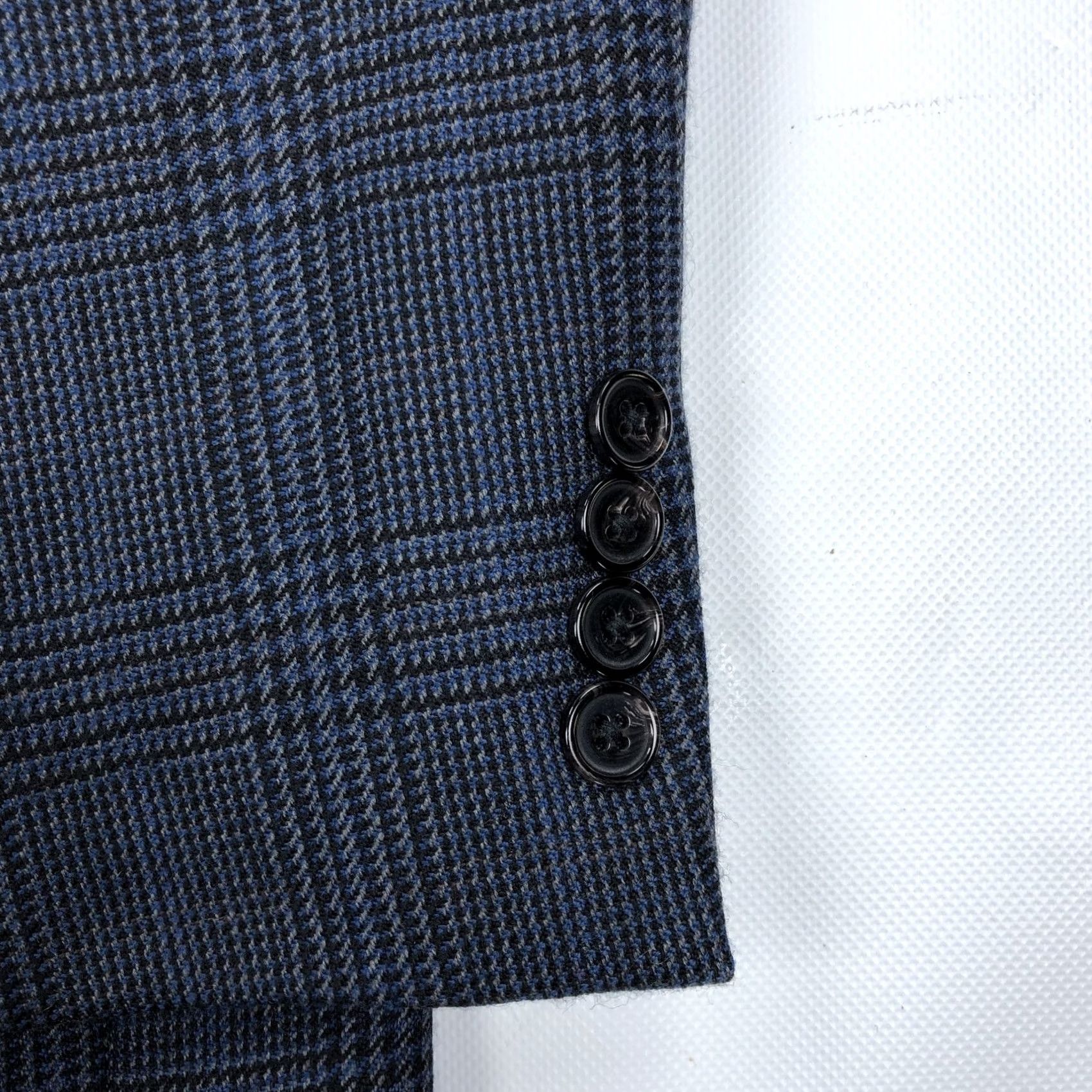 Ralph Lauren Ralph Lauren Men's 42L Blue Glen Check Plaid Wool Sport Coat Blazer Jacket Size 42R - 3 Thumbnail