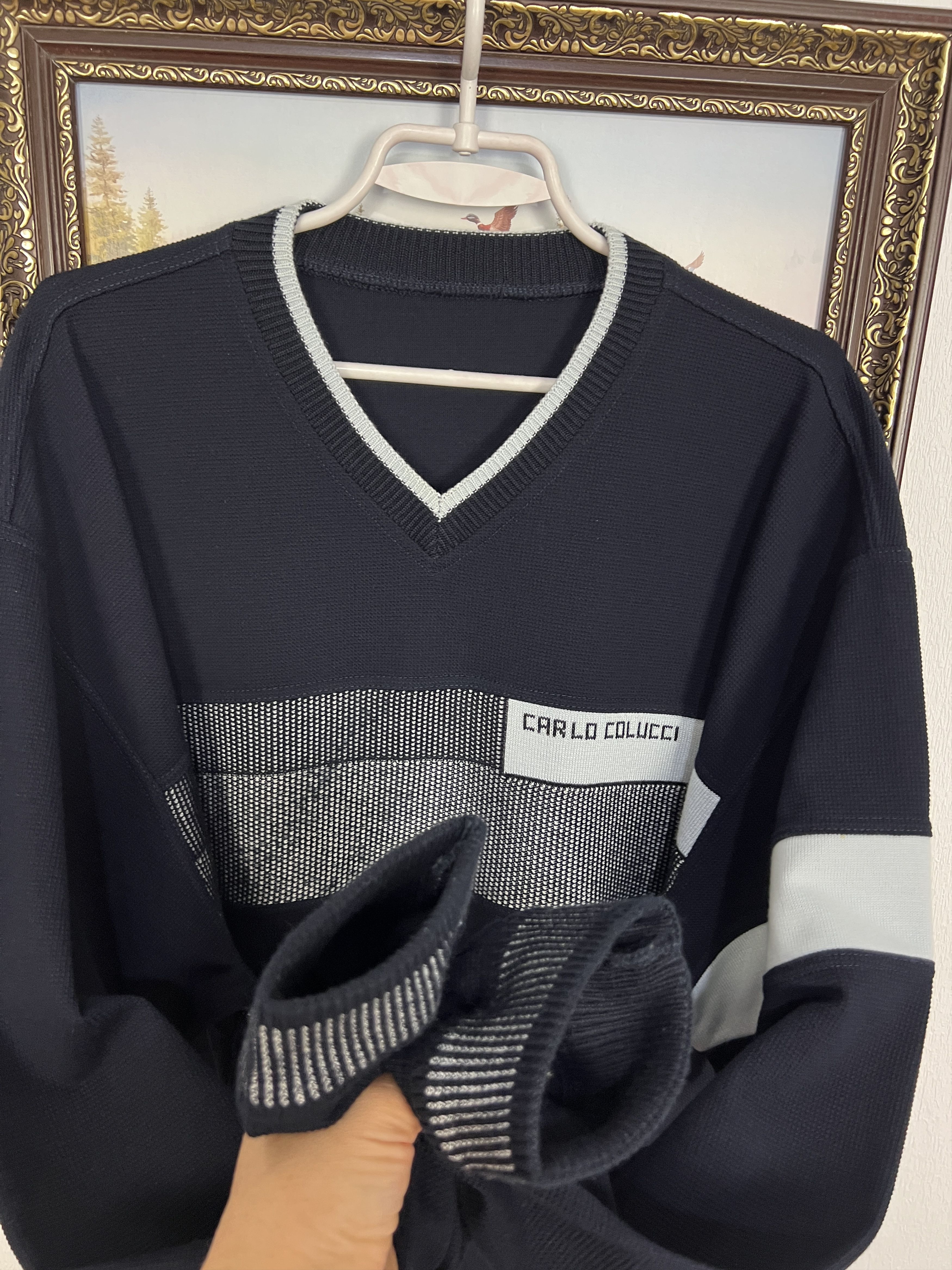 Carlo Colucci Vintage Carlo Colucci Sweater Jumper Pullover Cardigan Rare Size US XXL / EU 58 / 5 - 6 Thumbnail