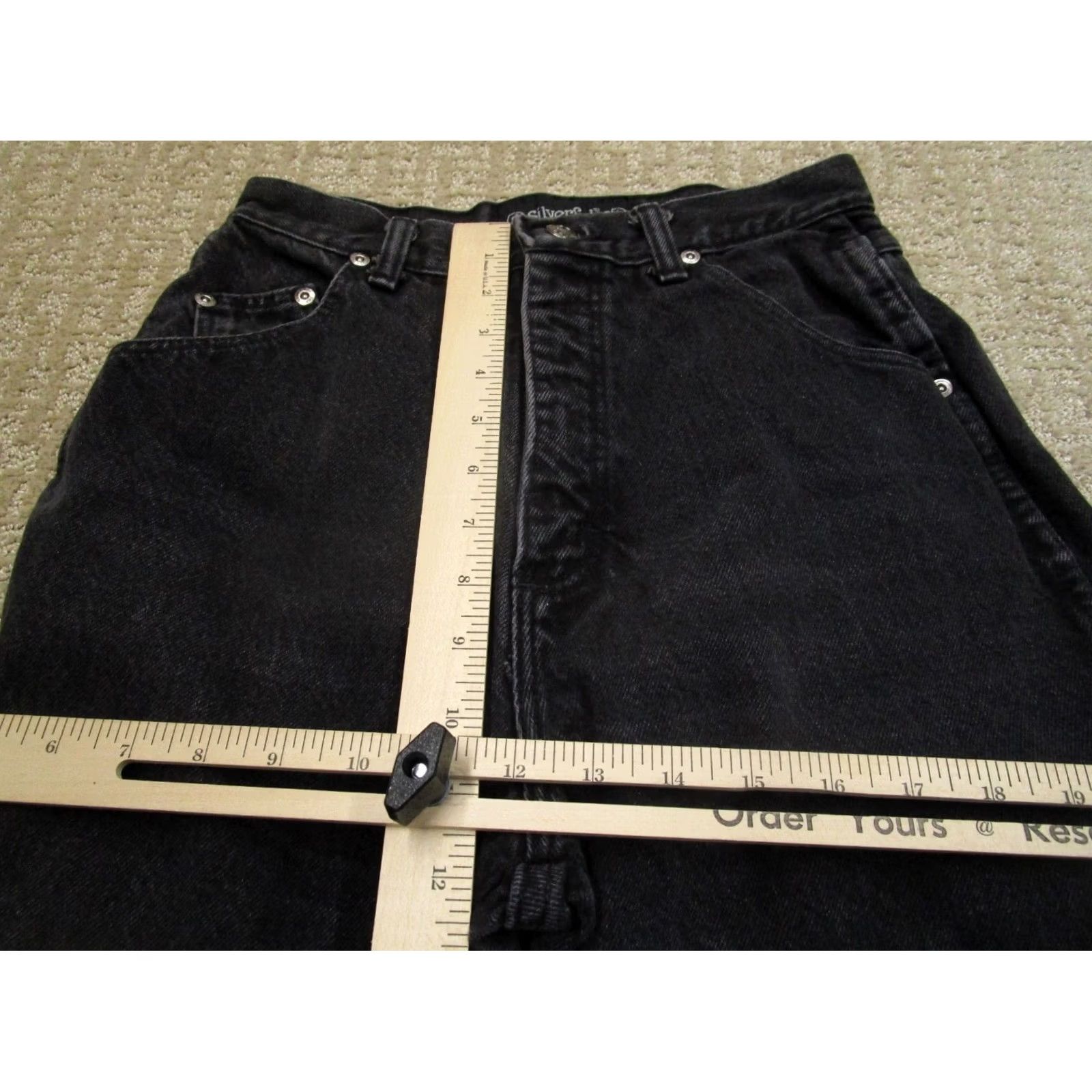 Wrangler VINTAGE Wrangler Jeans Women 10 Black Bareback High Rise Straight 90s USA Jeans Size 32" / US 10 / IT 46 - 6 Thumbnail
