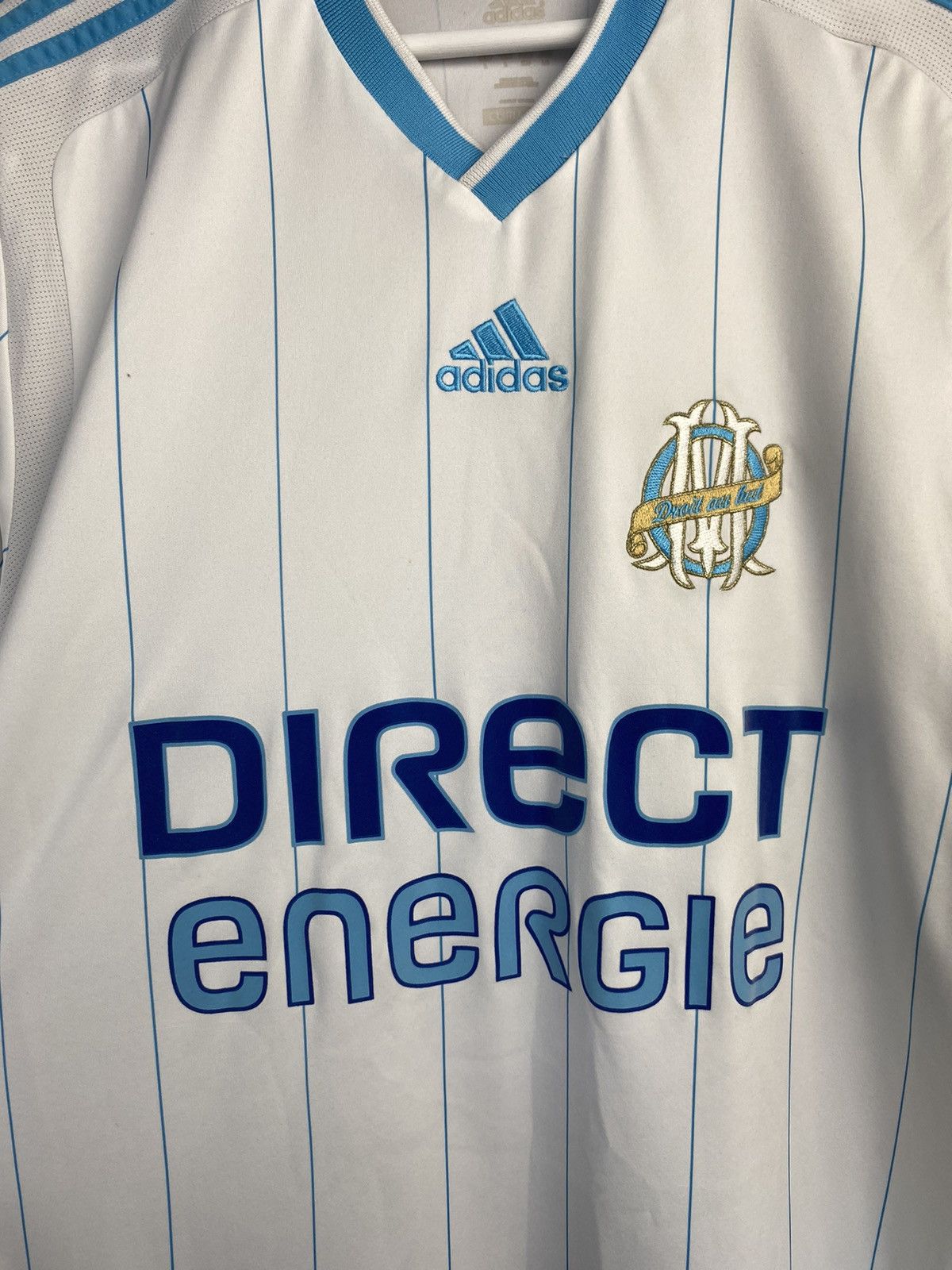Adidas 2009/10 ADIDAS OLYMPIQUE MARSEILLE SOCCER FOOTBALL JERSEY Size US L / EU 52-54 / 3 - 6 Thumbnail