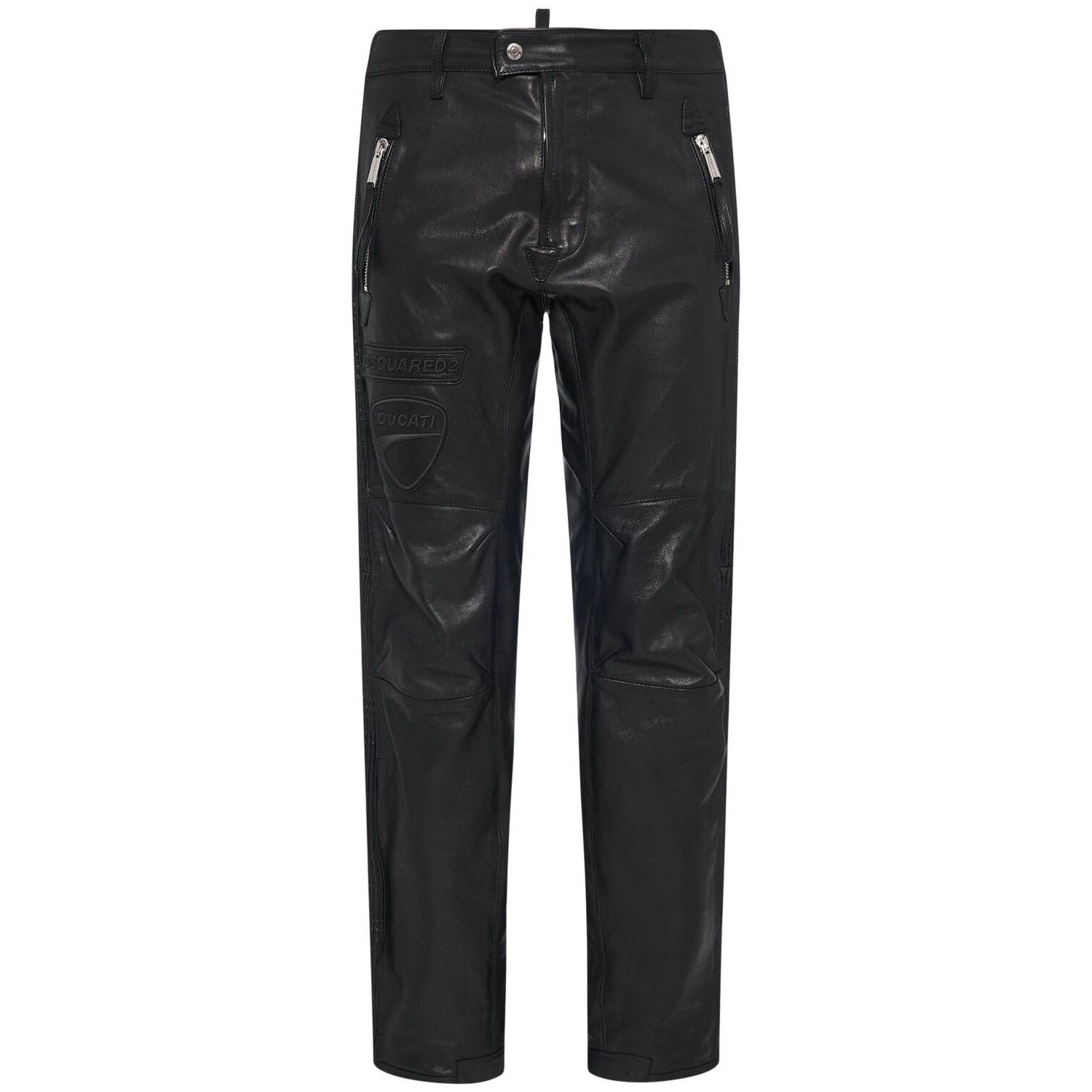Dsquared2 DSQUARED2 Ducati Black Leather Pants New & Authentic (Men's Size US 32 / EU 48 - 1 Thumbnail