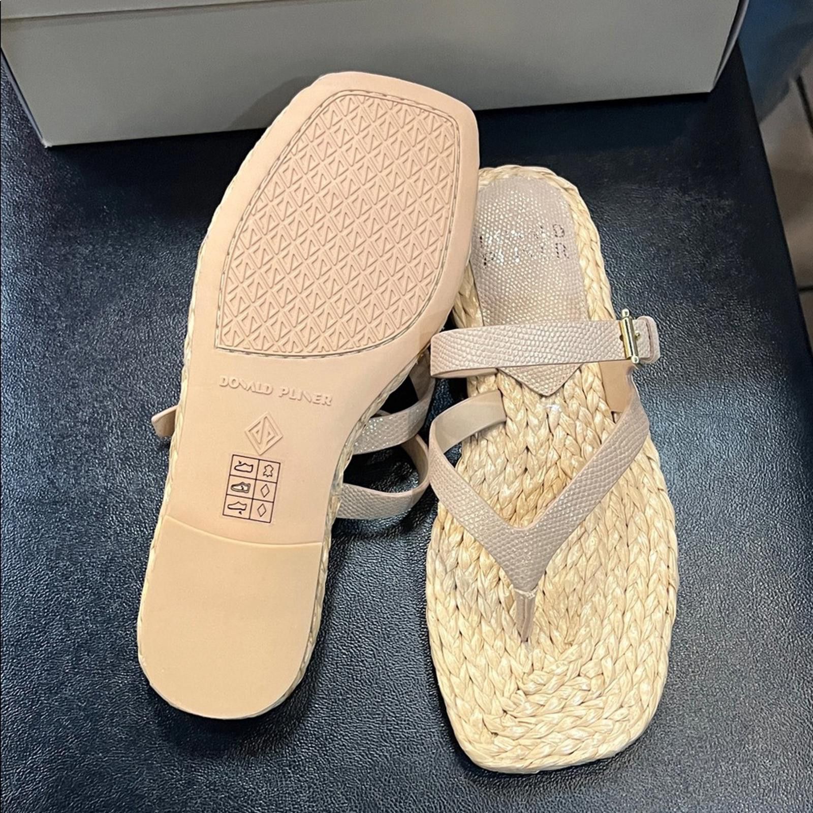 Other Donald J. Pliner Women's Beige Woven Sandals Size US 6.5 / IT 36.5 - 6 Thumbnail