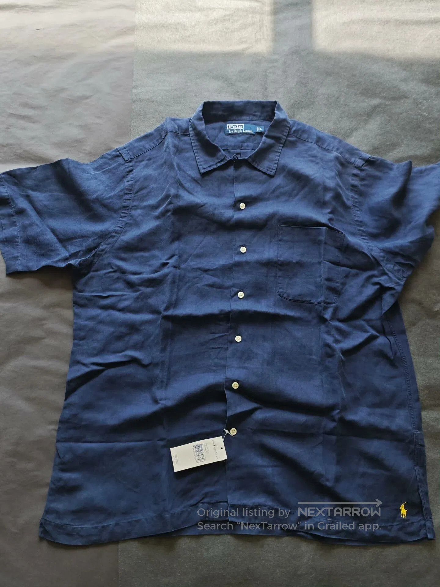 Polo Ralph Lauren 90s Vintage Polo RL Cuban Collar Shirt. Size US L / EU 52-54 / 3 - 1 Thumbnail