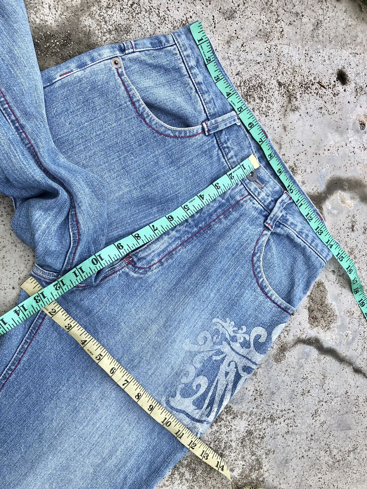 Hypebeast BAGGY⚡️⚡️LONDON JEANS SINGLE BACK POCKET DENIM Size US 29 - 6 Thumbnail