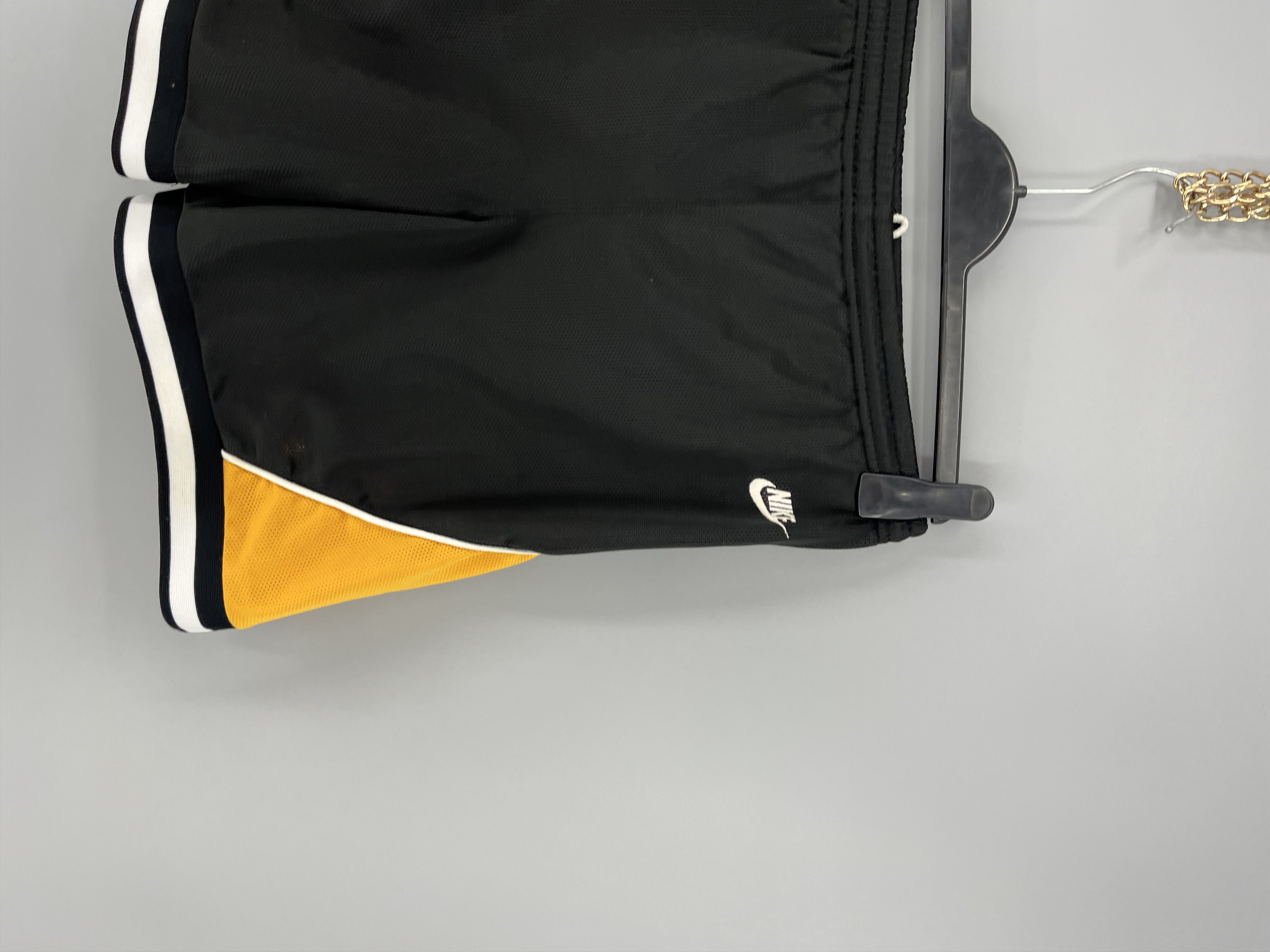 NBA 90s Vintage Nike Black Nylon Mini Swoosh Shorts Travis Style Size US 30 / EU 46 - 5 Thumbnail
