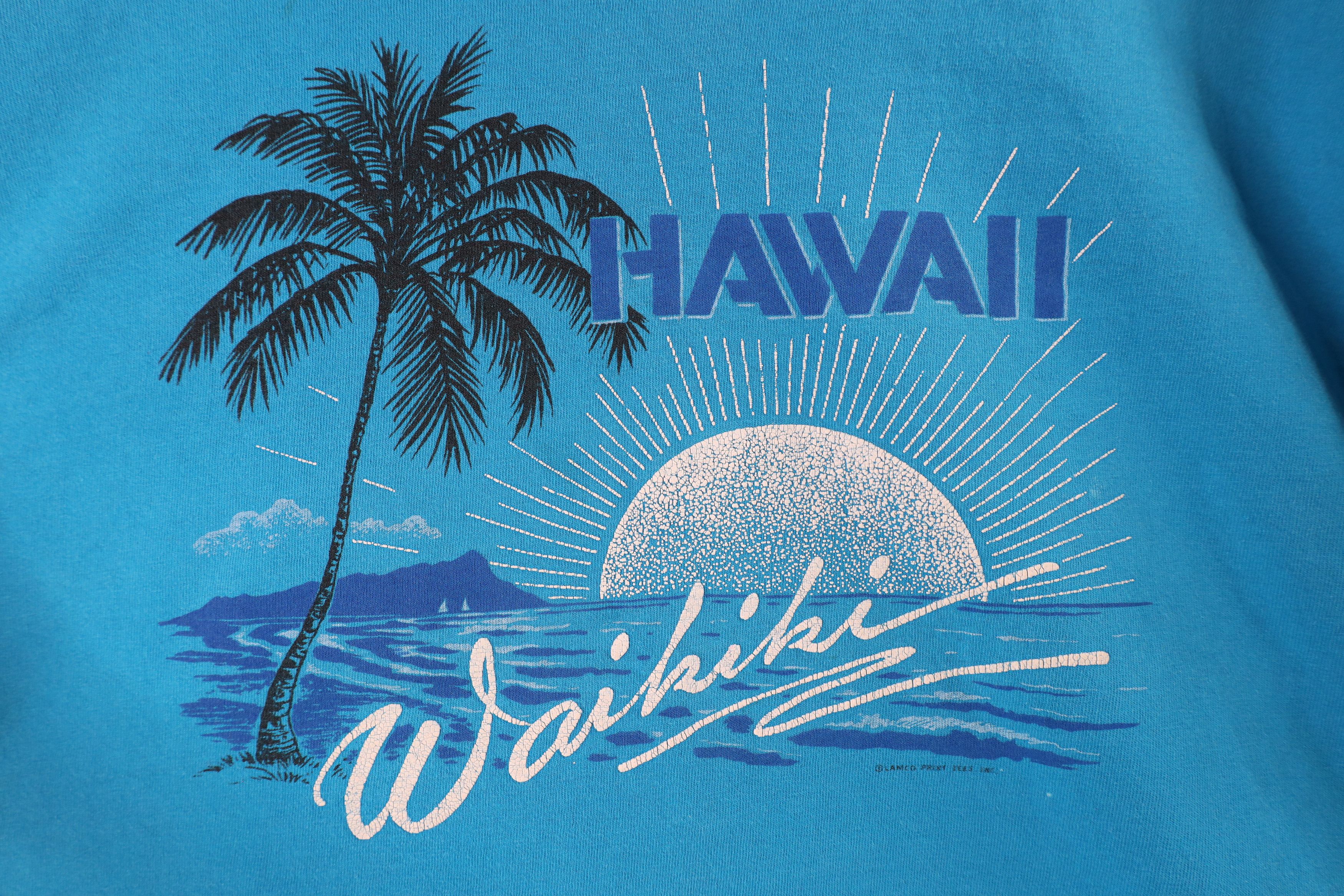 Vintage Vintage 70s 80s Streetwear Waikiki Hawaii Beach T-Shirt USA Size US L / EU 52-54 / 3 - 4 Thumbnail