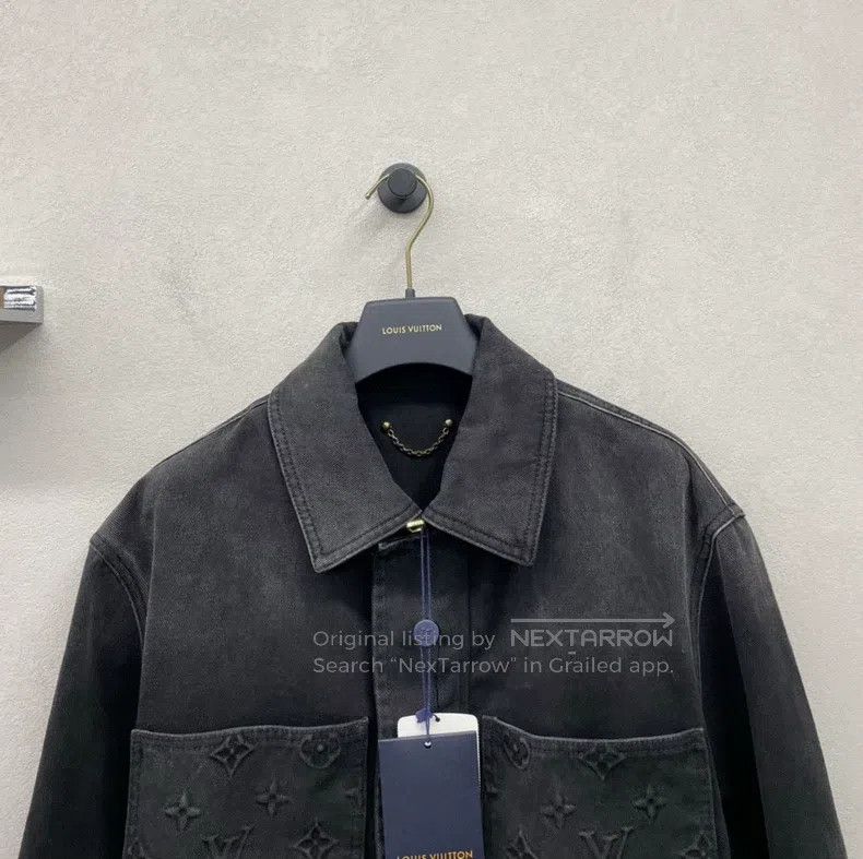 Louis Vuitton Louis Vuitton 24 Washed and Worn Black Denim Jackets Size US M / EU 48-50 / 2 - 5 Thumbnail