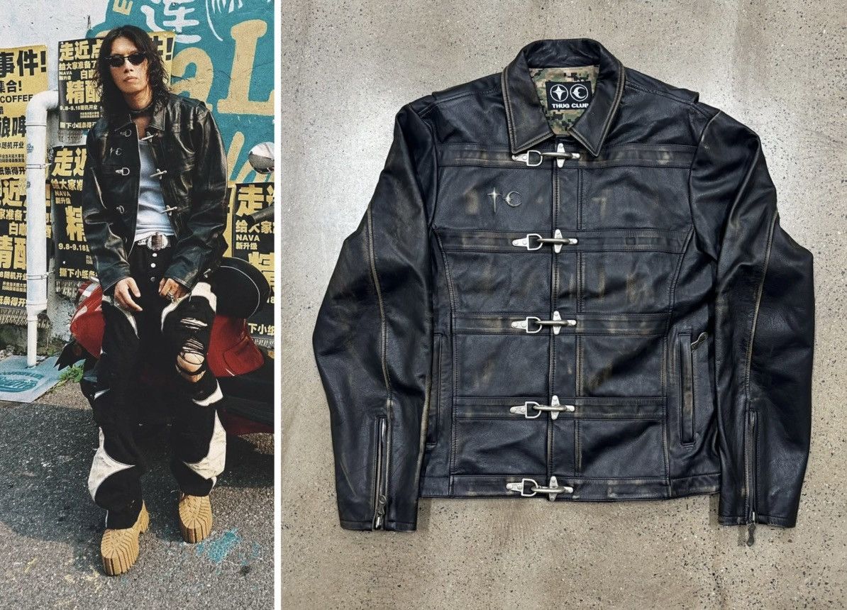 Thug Club Thug Club - Big Rock Leather Jacket | Grailed